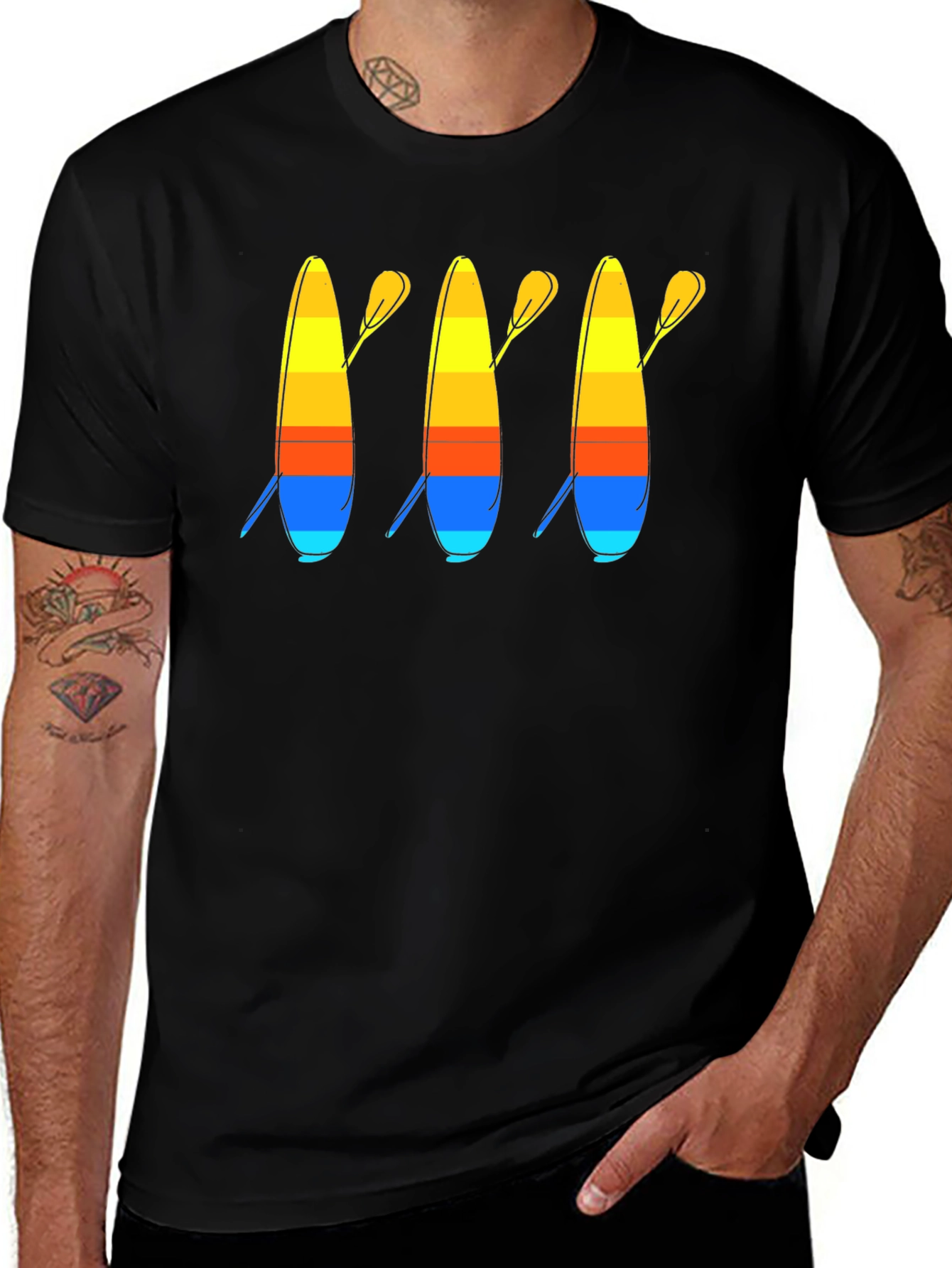 Sunset Paddleboard Graphic Tee - Unique Design