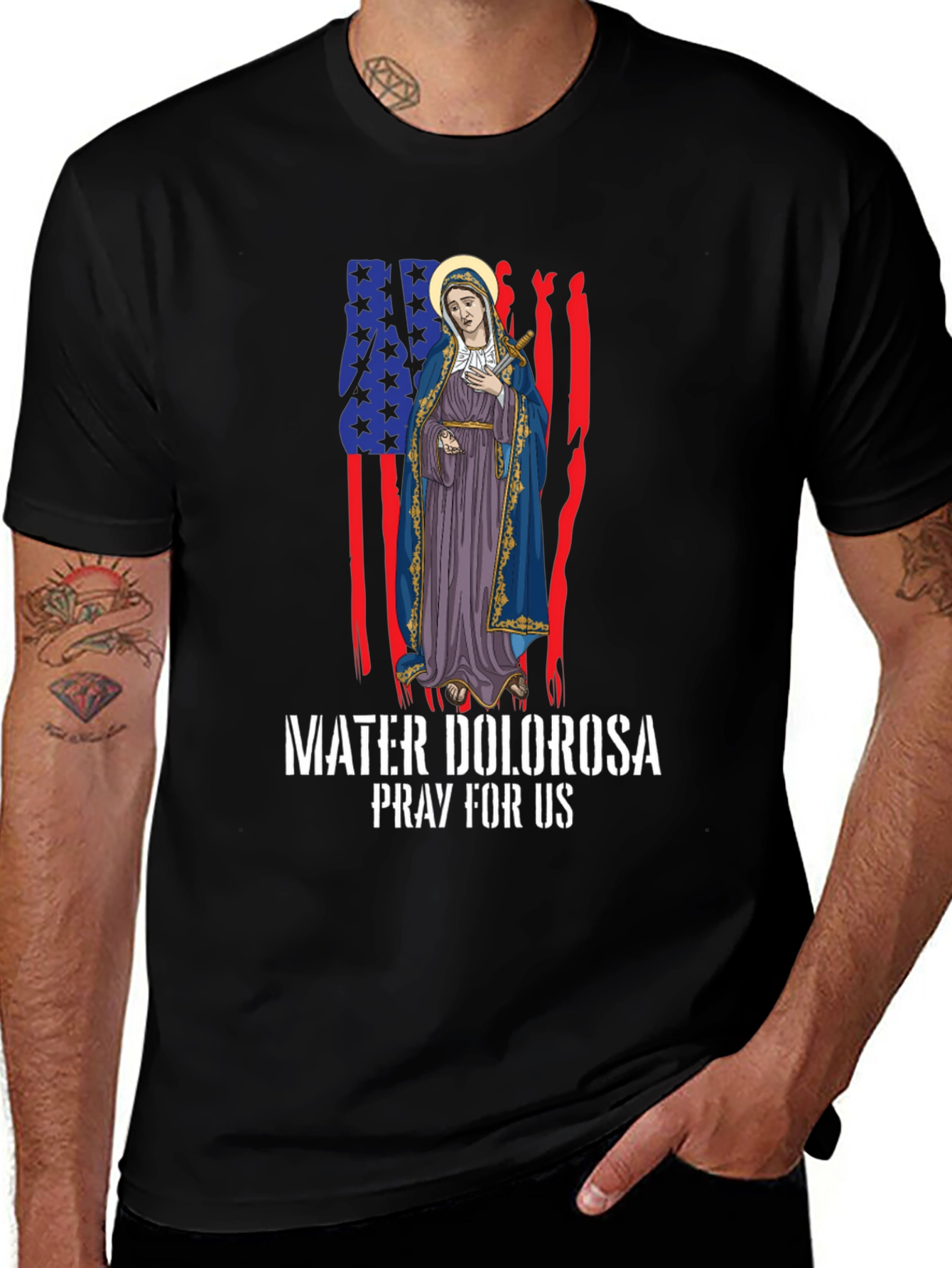 Mater Dolorosa T-Shirt - Pray for Us