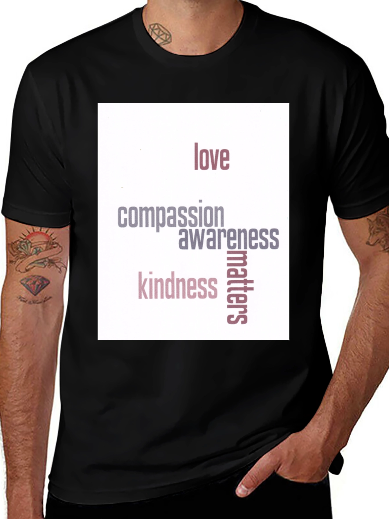 Variant 23 of Love, Compassion, Kindness Matters Black T-Shirt