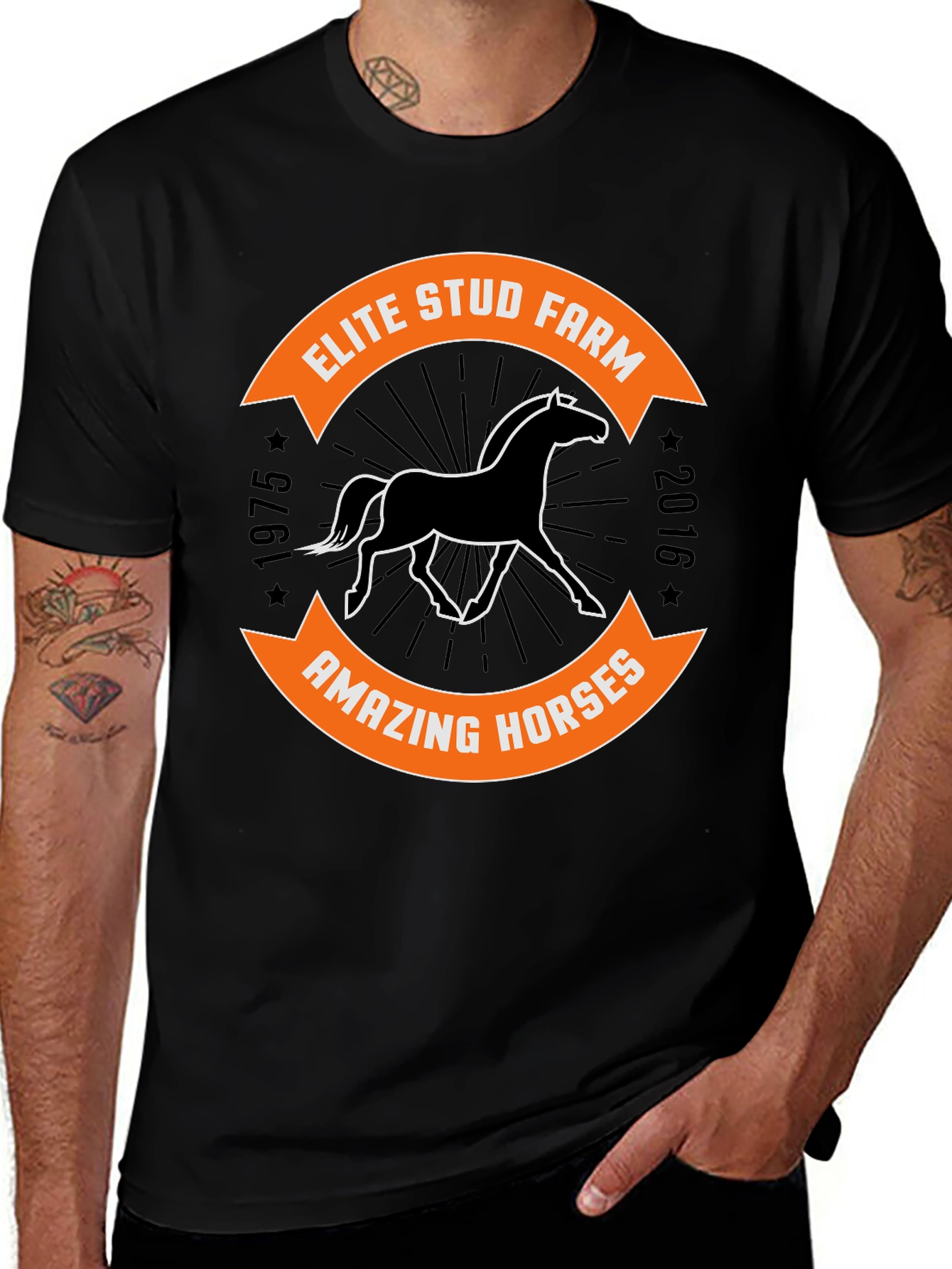 Variant 11 of Elite Stud Farm T-Shirt - Amazing Horses Design