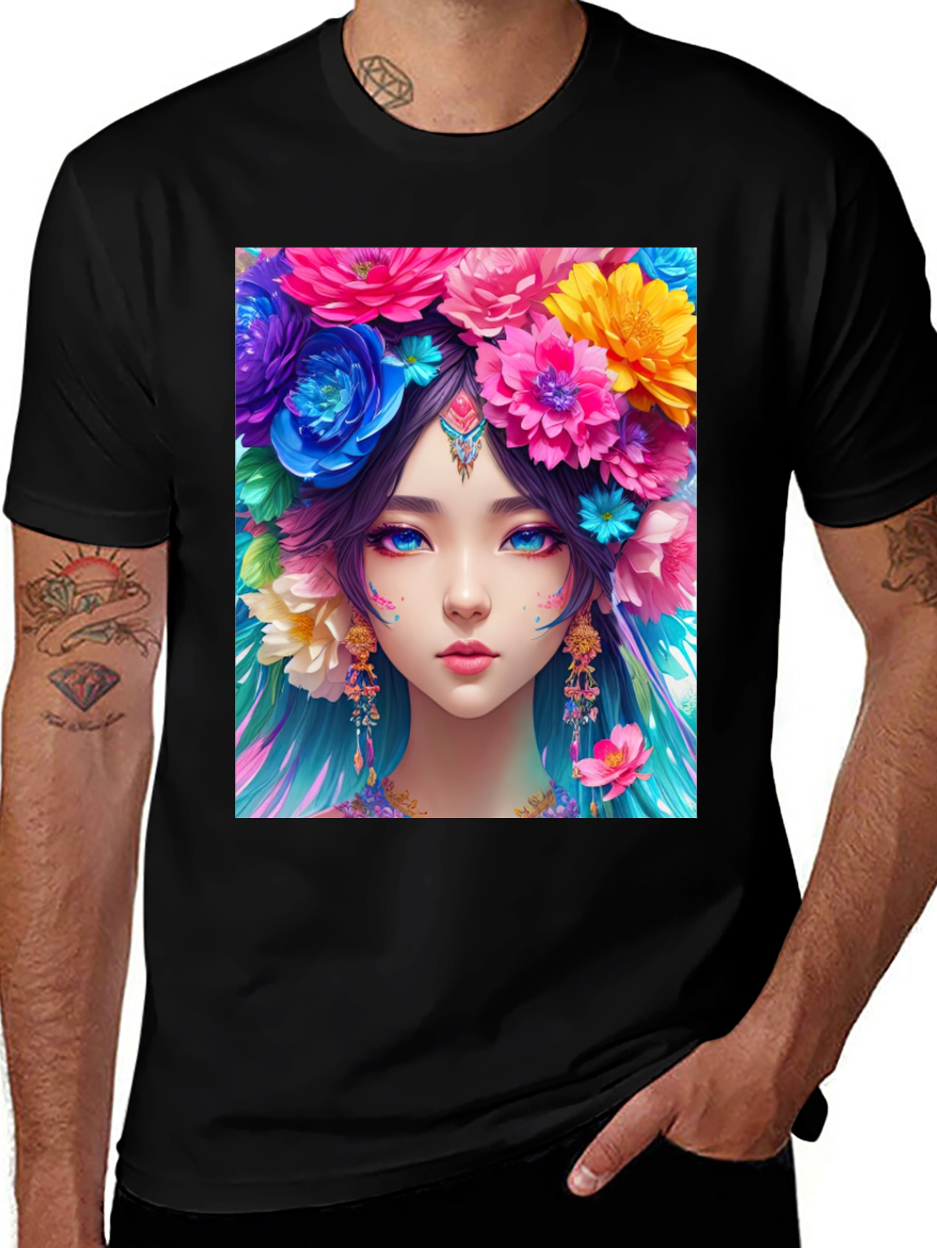 Variant 16 of Floral Goddess T-Shirt