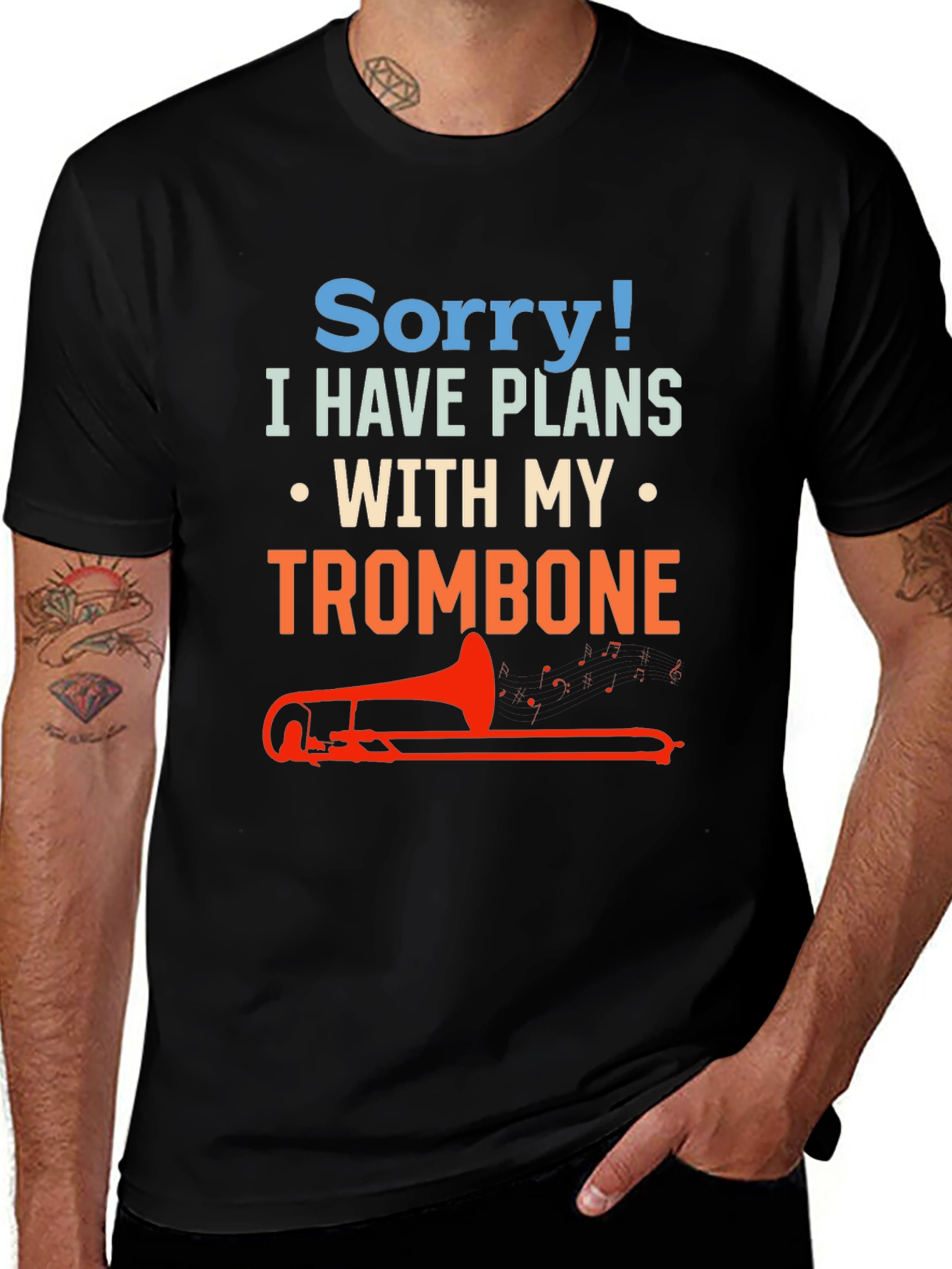 Variant 14 of Sorry Trombone Plans Tee - Musician Humor