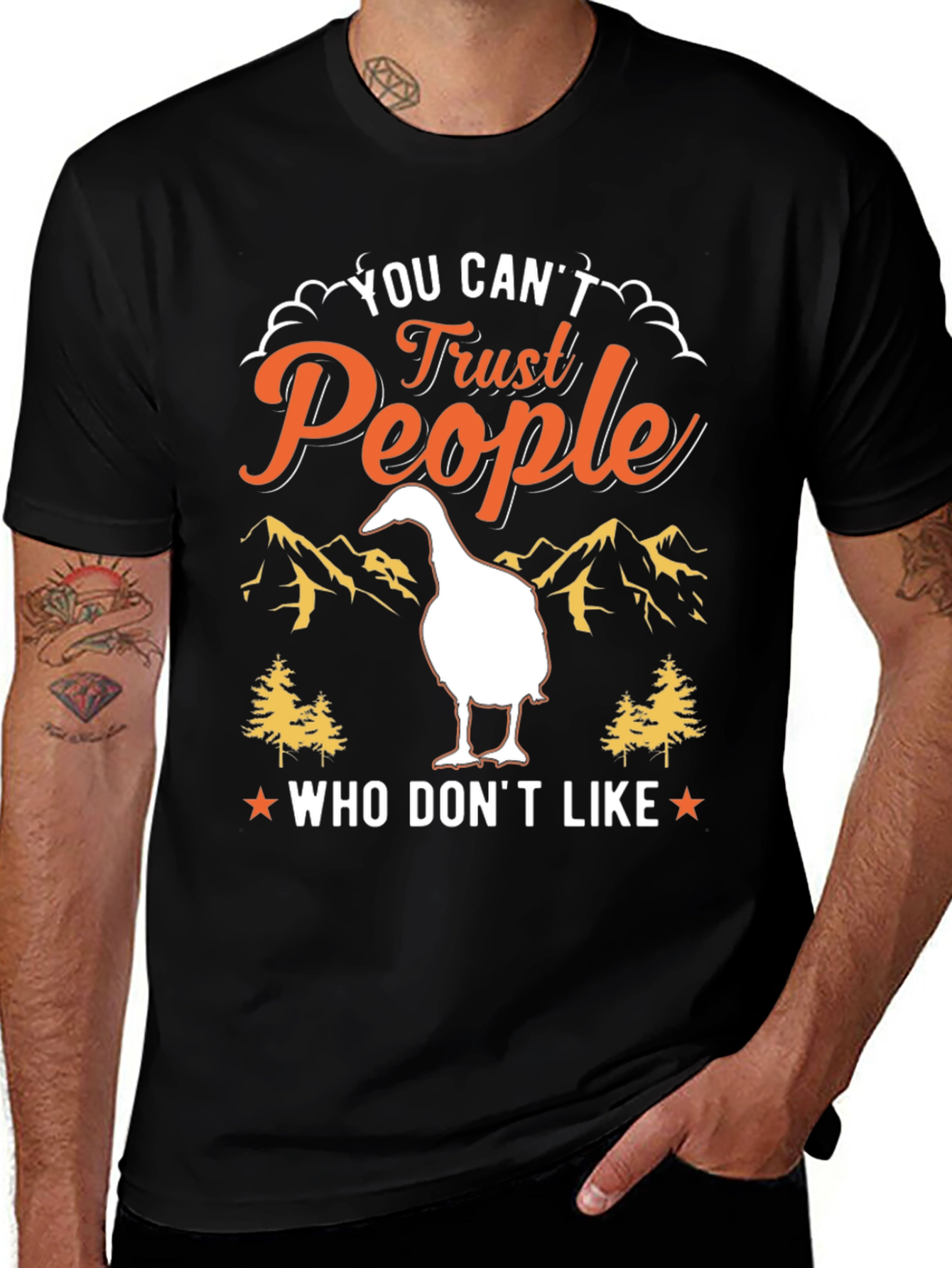 Variant 13 of Trust People Tee: Goose Design T-Shirt