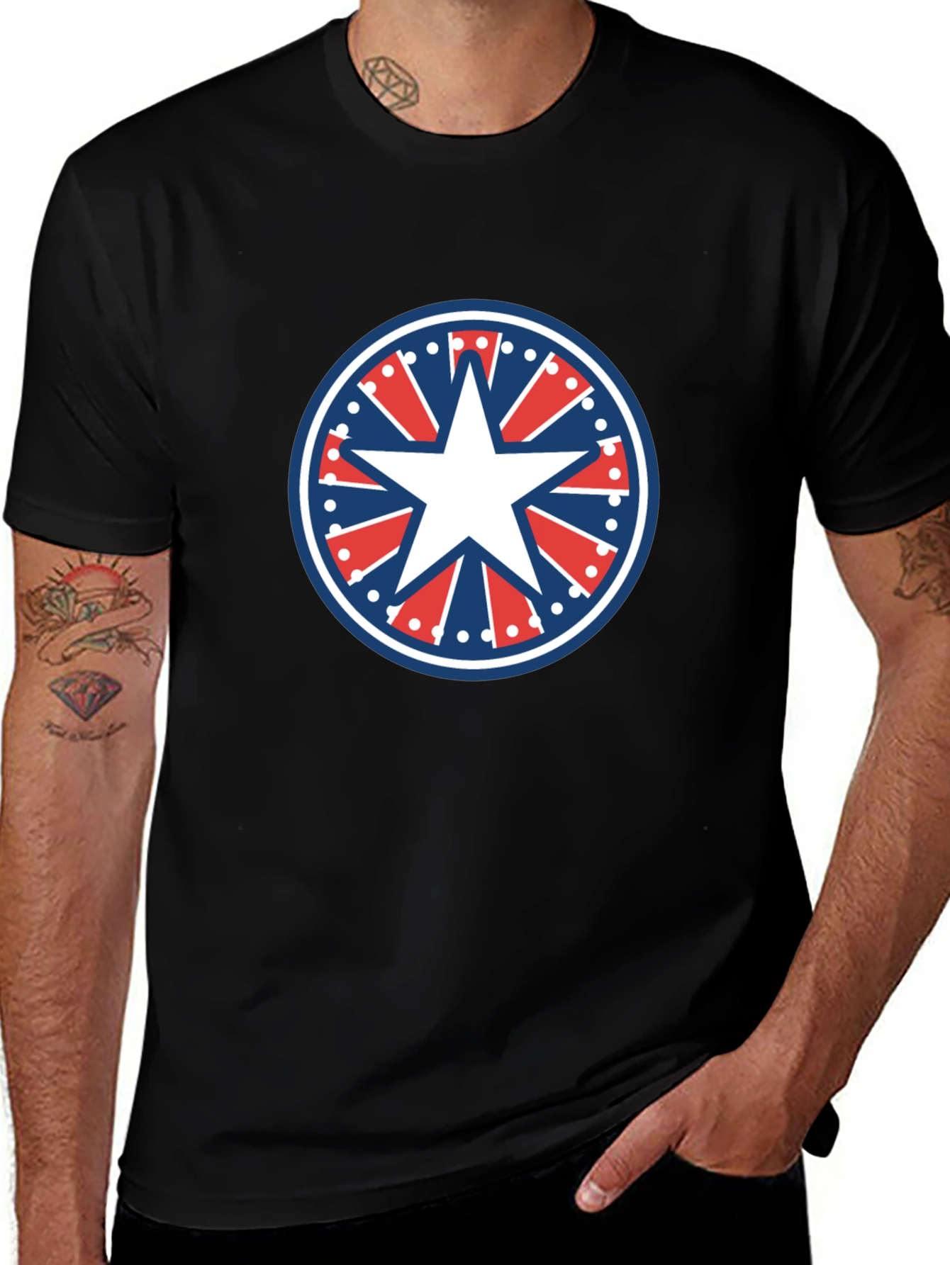 Variant 17 of Patriotic Star T-Shirt - American Pride Tee