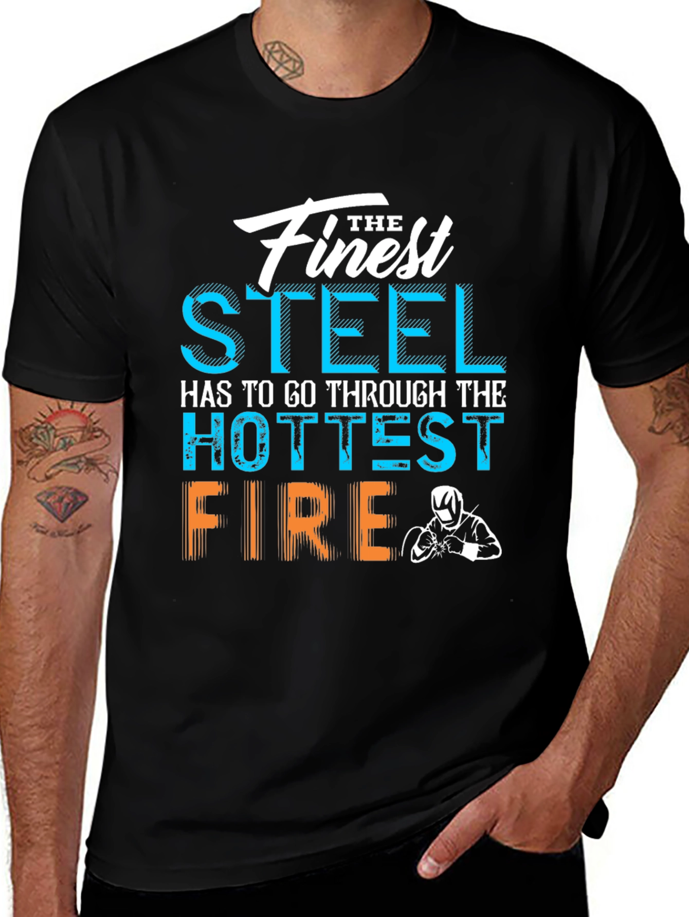 Variant 10 of Finest Steel Fire Black Graphic T-Shirt