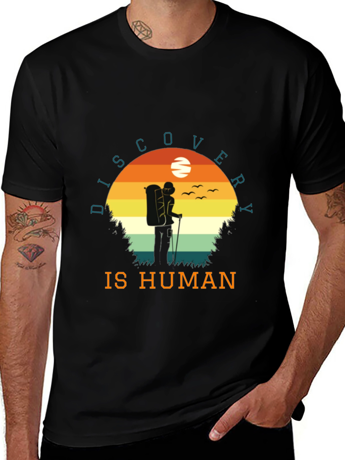 Variant 24 of Discovery is Human Graphic Tee | Hiker T-Shirt