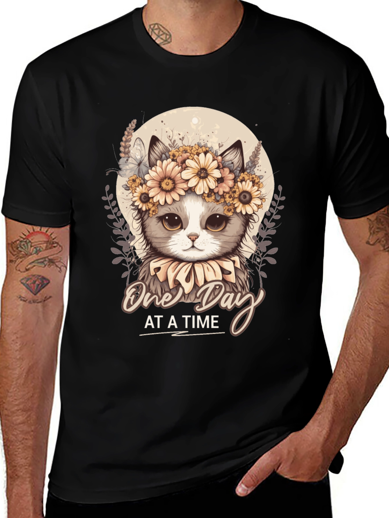 Variant 7 of Cute Cat T-Shirt: One Day At A Time