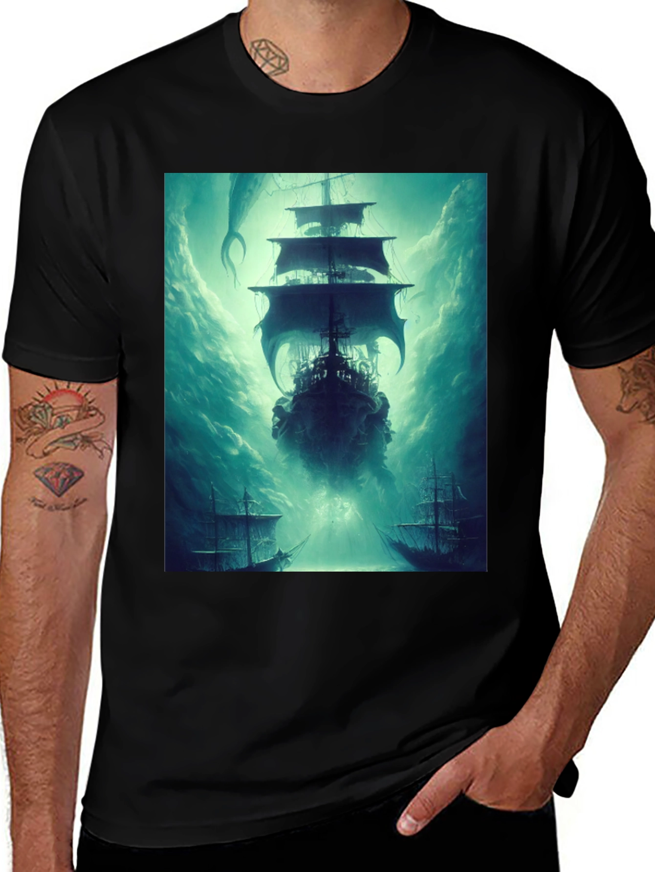 Sea Monster Ship T-Shirt