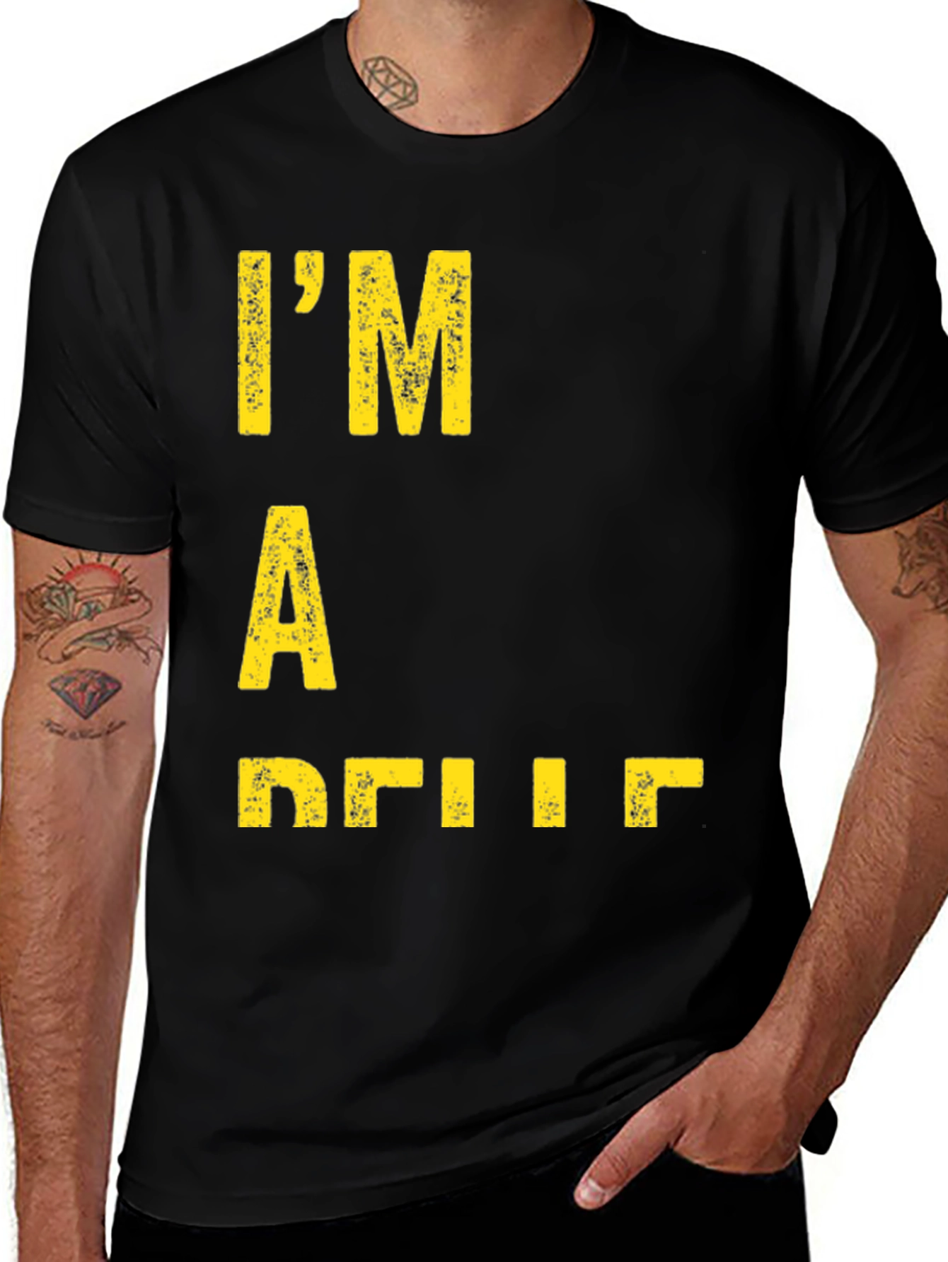 Variant 21 of I'm A Driller Black Graphic T-Shirt