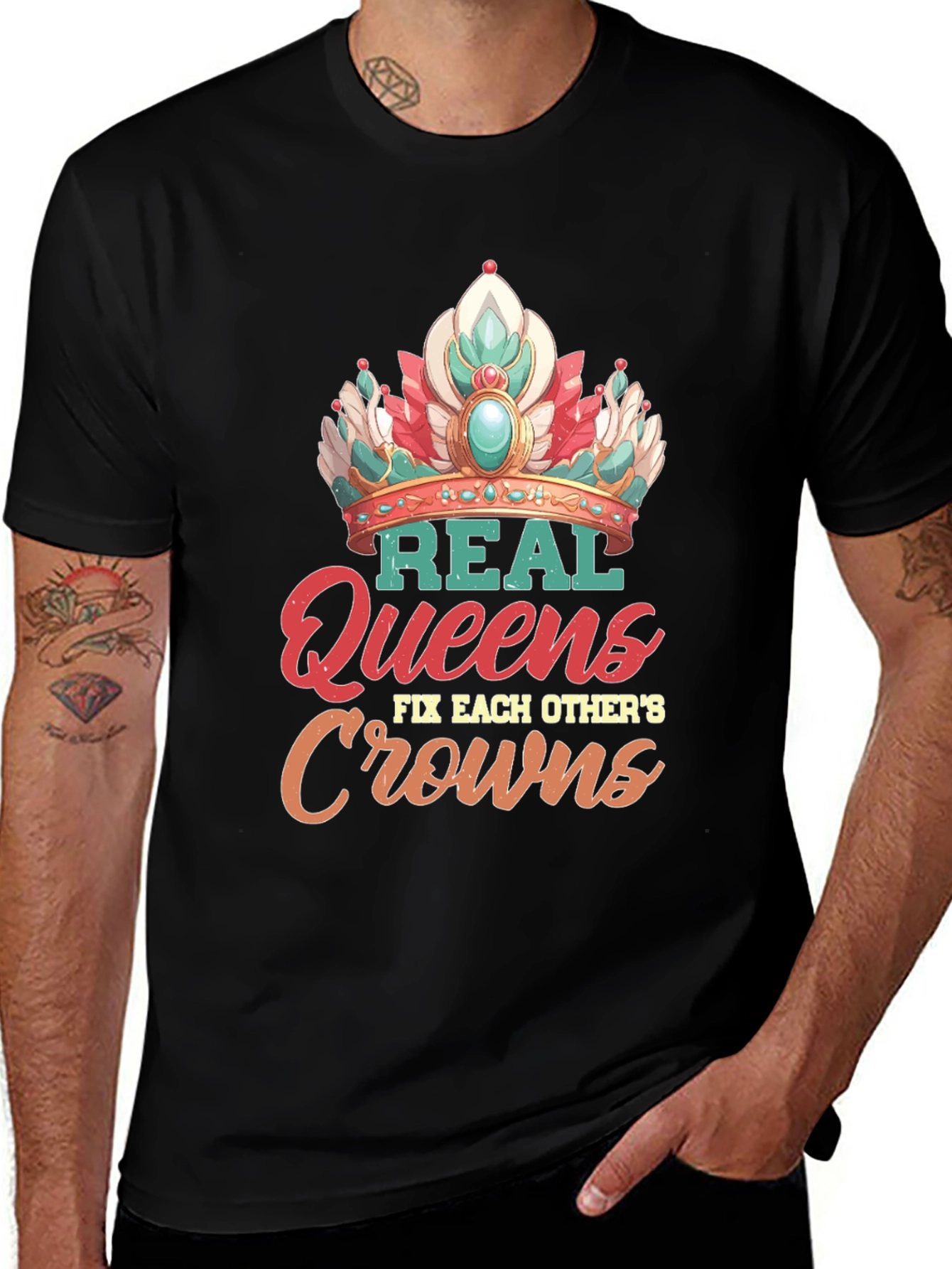 Variant 11 of Real Queens T-Shirt - Friendship & Empowerment Tee