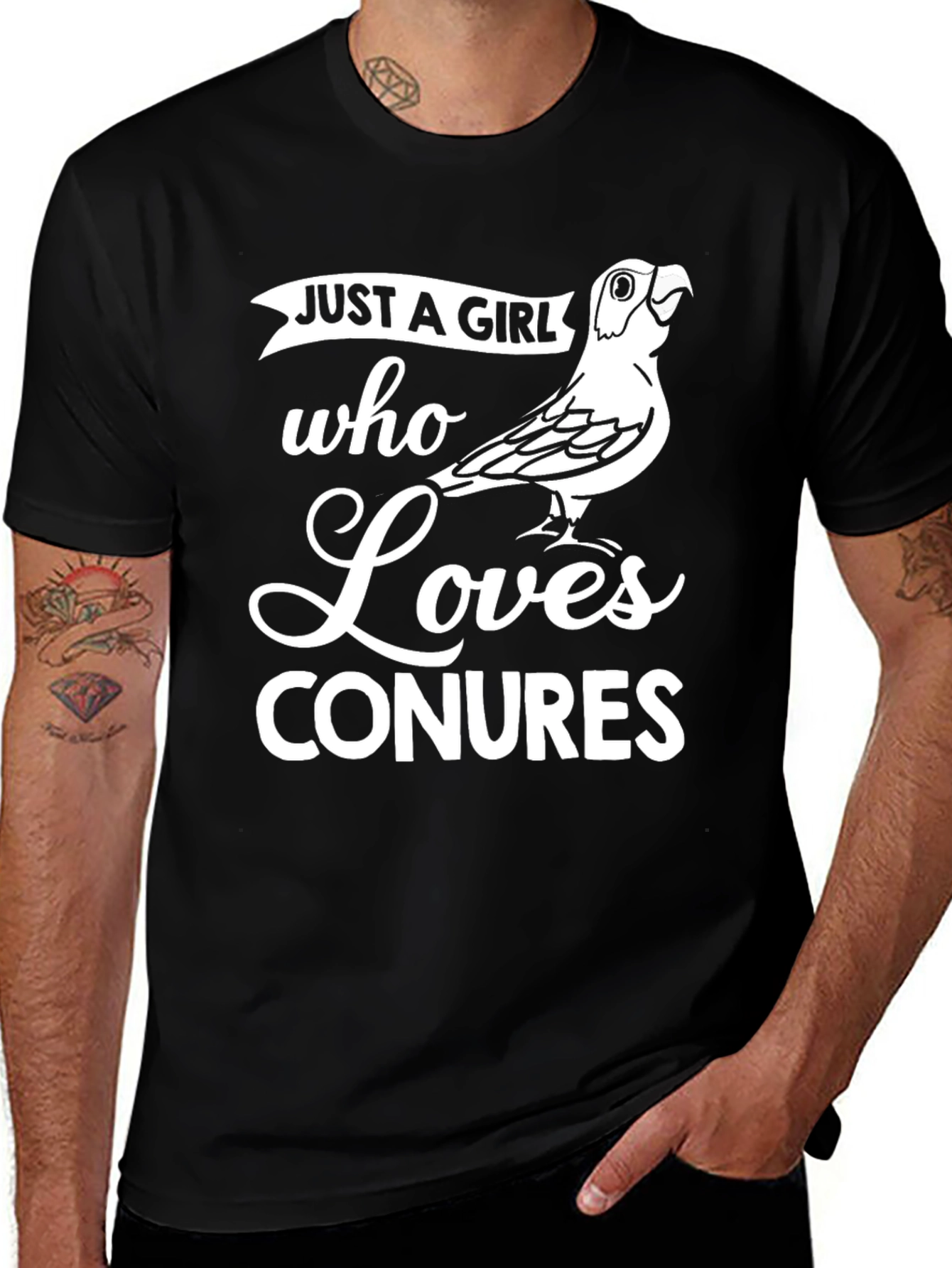 Conure Lover T-Shirt - Just A Girl Who Loves Conures Bird Tee