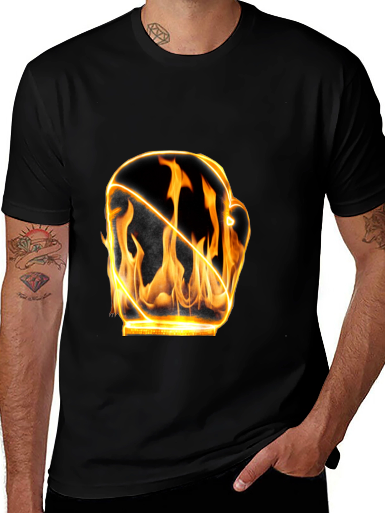 Variant 12 of Fiery Boxing Glove Graphic T-Shirt