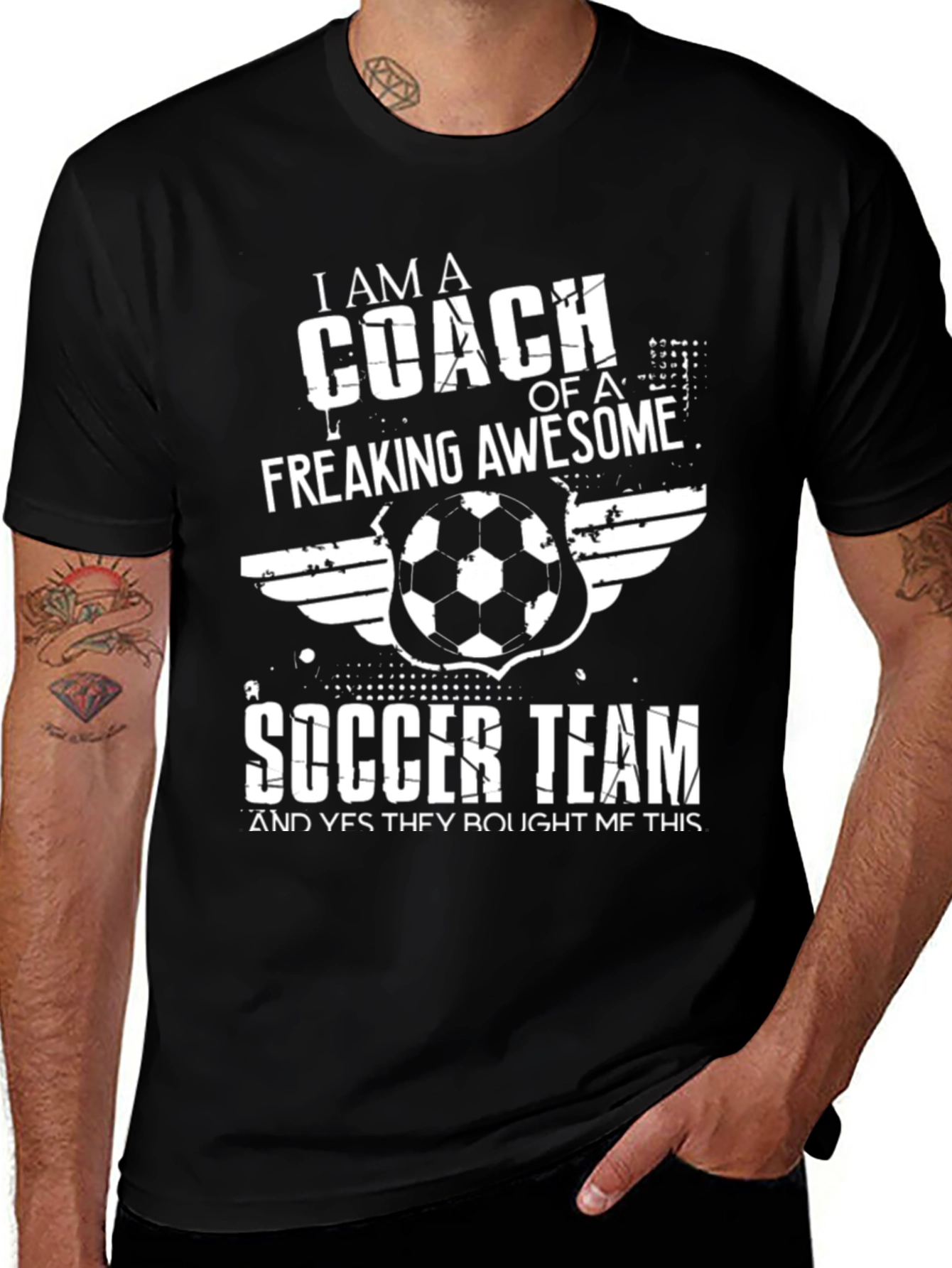 Variant 21 of Funny Soccer Coach T-Shirt - Freaking Awesome Team Gift