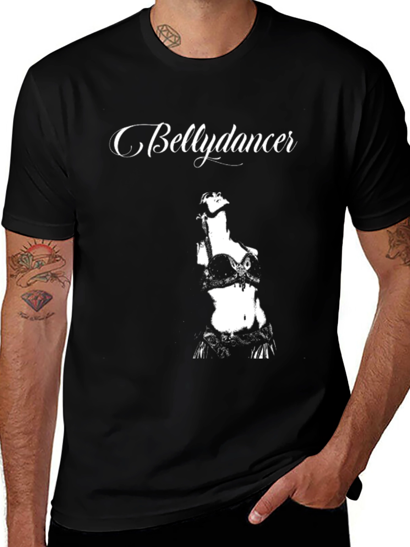 Variant 26 of Bellydancer T-Shirt - Black Graphic Tee