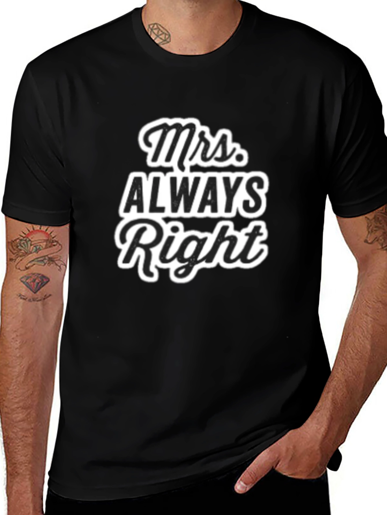 Variant 24 of Mrs. Always Right T-Shirt Funny Couple Tee