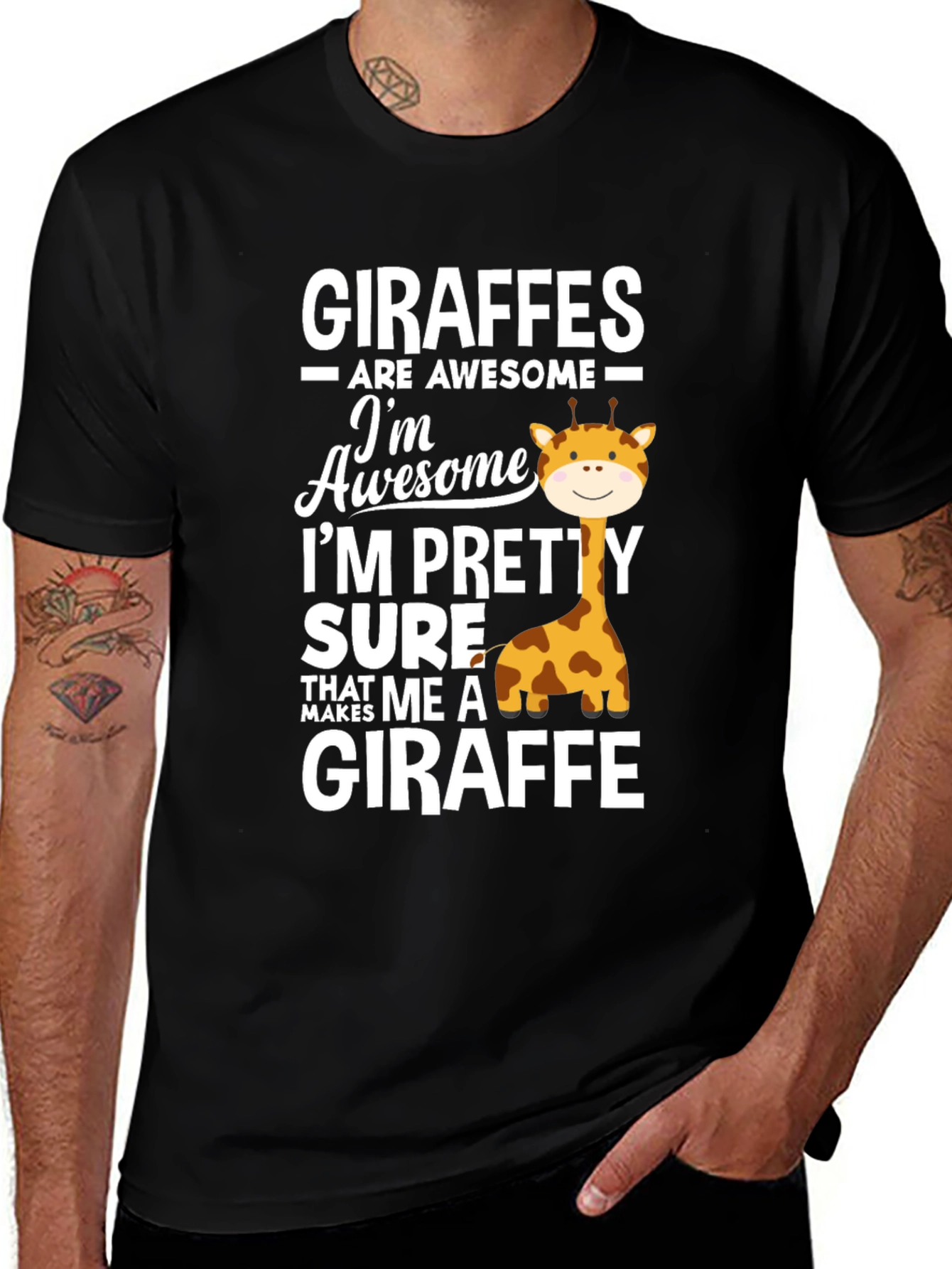 Variant 11 of Giraffe Lover Tee: Awesome Giraffe Graphic T-Shirt