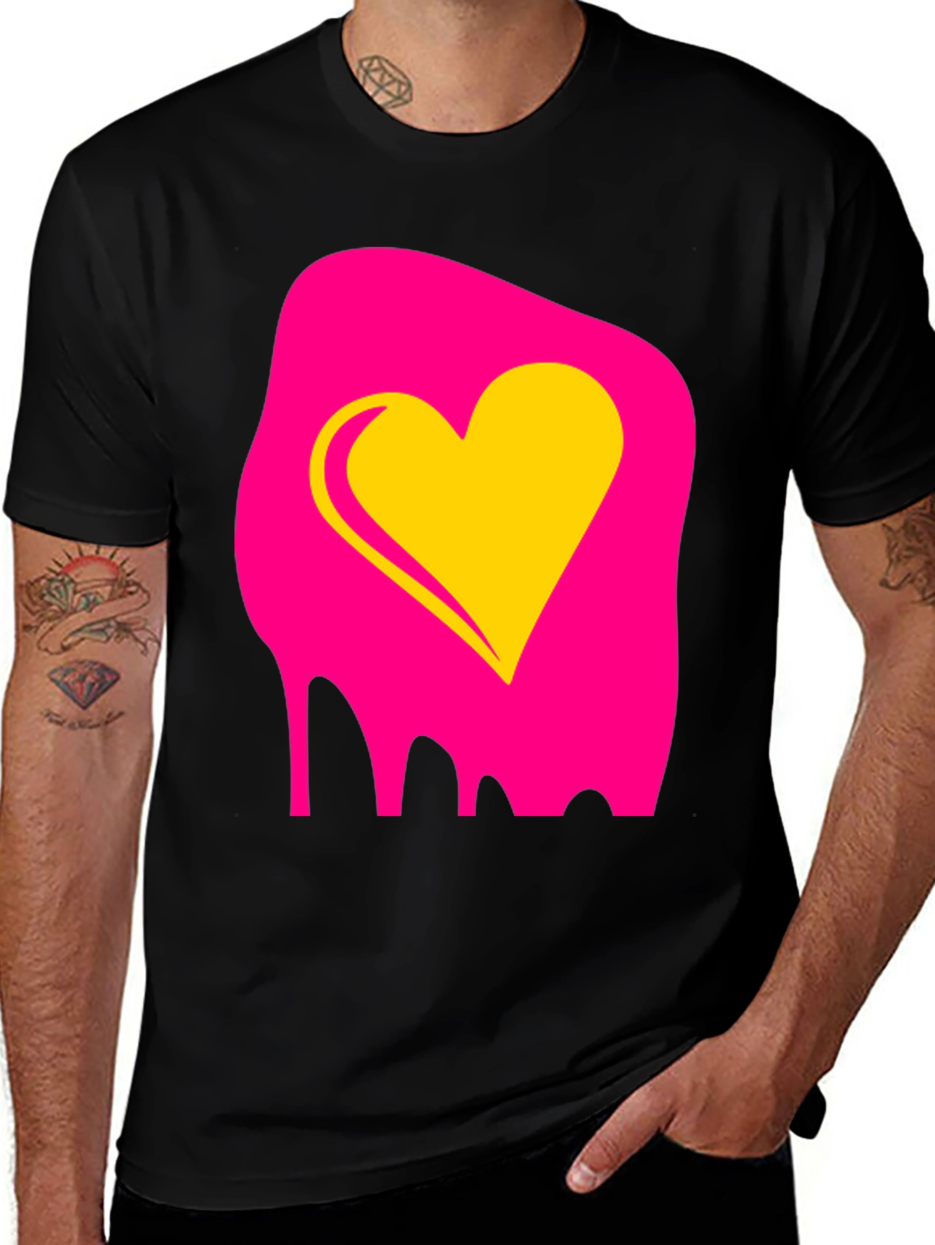 Heart Melt Graphic T-Shirt - Bold & Unique Design
