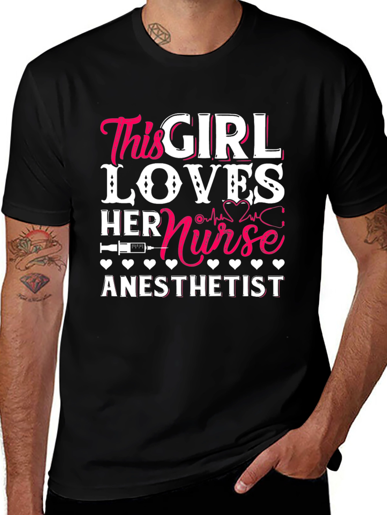 Variant 5 of Nurse Anesthetist Girl Lover T-Shirt