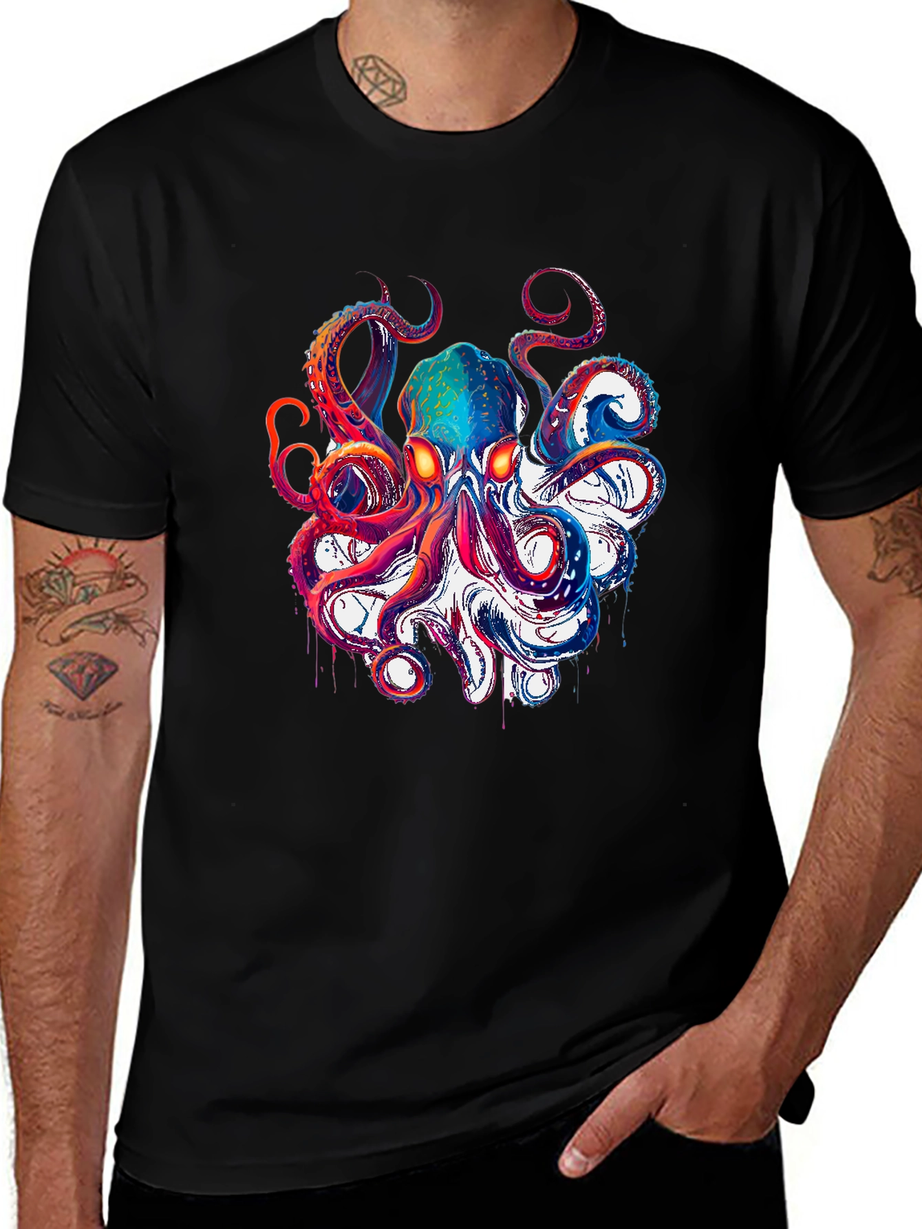 Variant 25 of Cool Octopus Graphic Tee