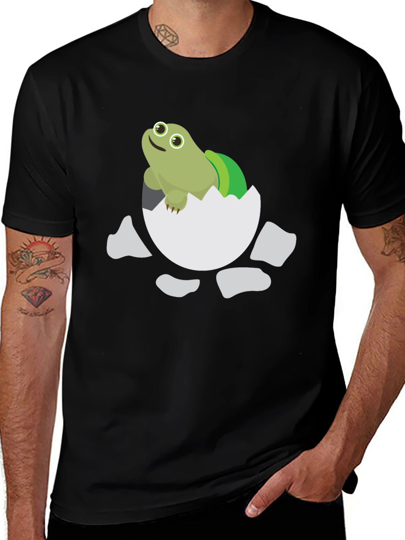 Variant 27 of Turtle Hatching T-Shirt - Cute Cartoon Design