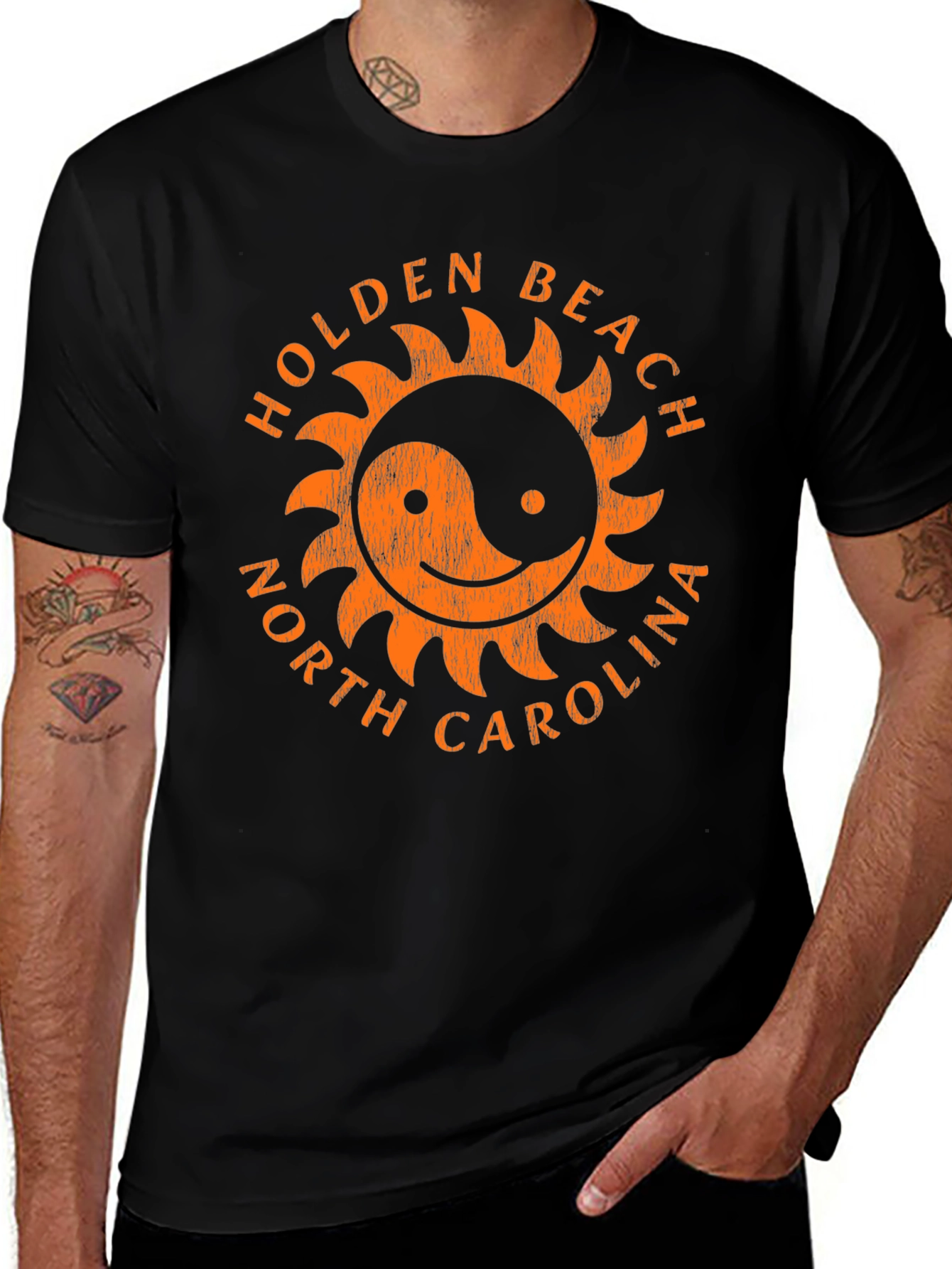 Holden Beach North Carolina Sun Graphic T-Shirt