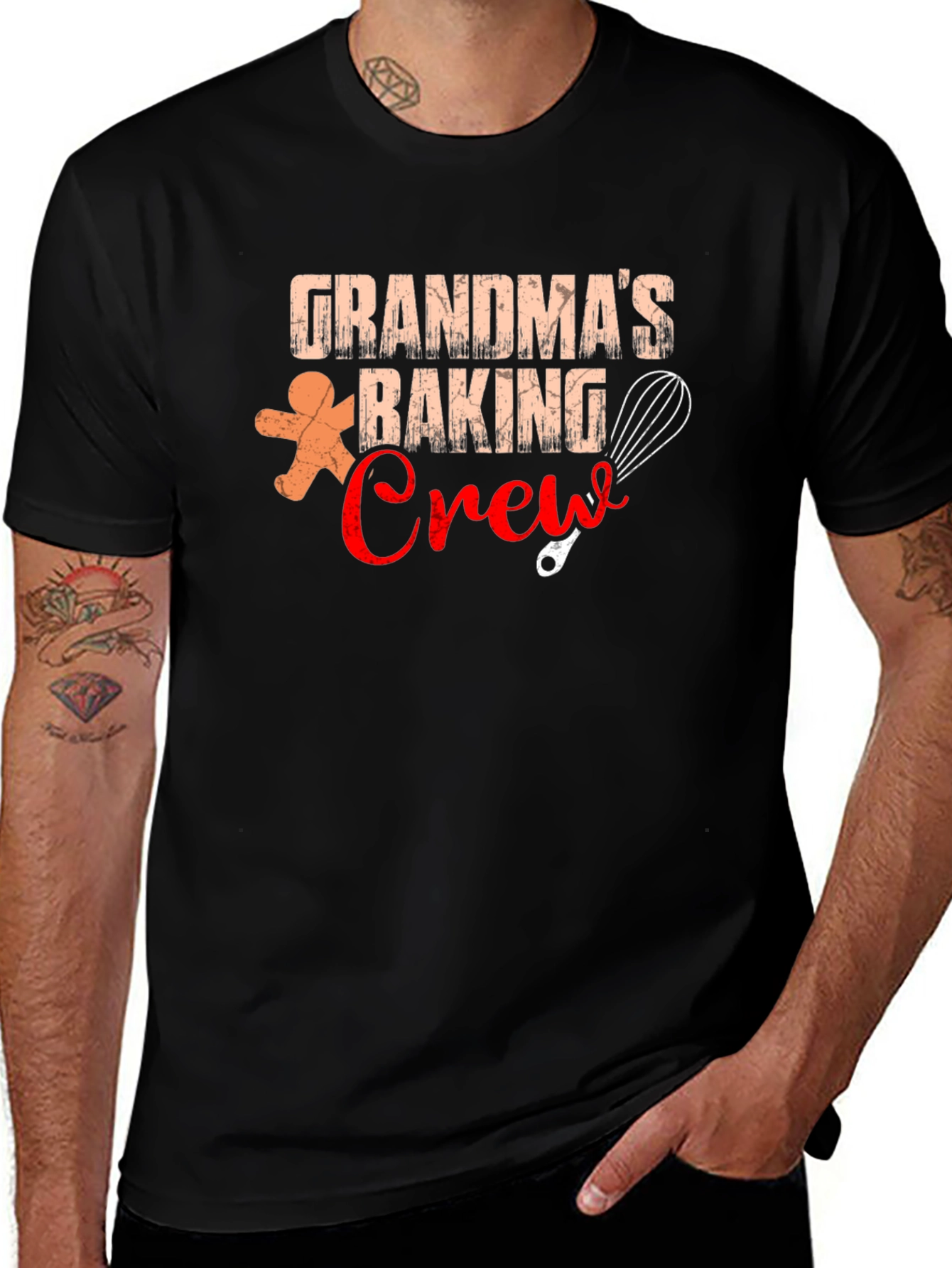 Black Grandma's Baking Crew T-Shirt - Holiday Baking Shirt main image