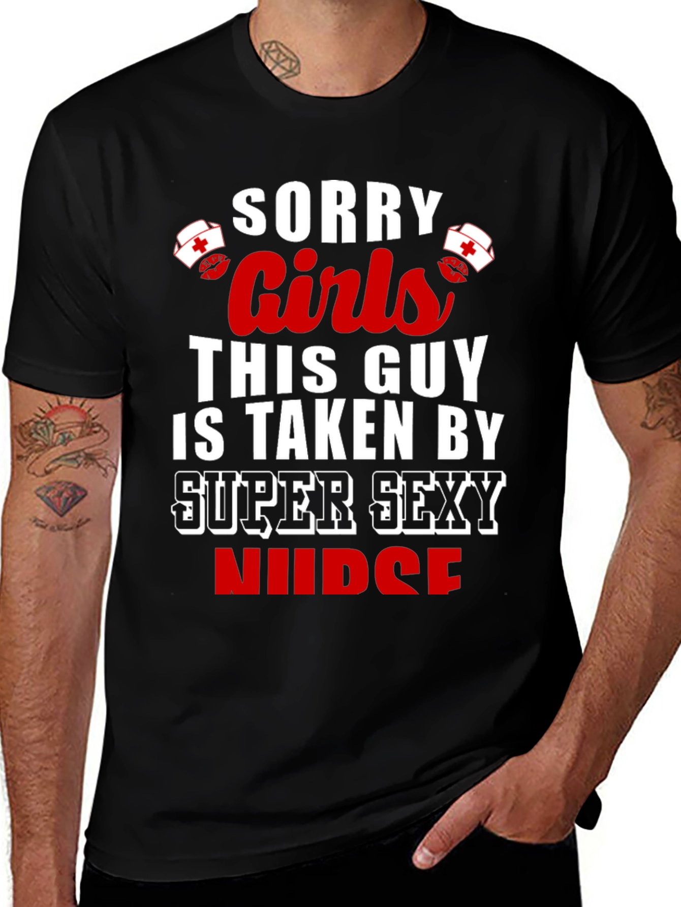 Sorry Girls This Guy Is Taken Nurse T-Shirt