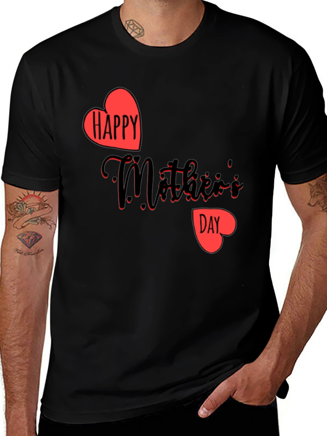 Happy Mother's Day Black T-Shirt