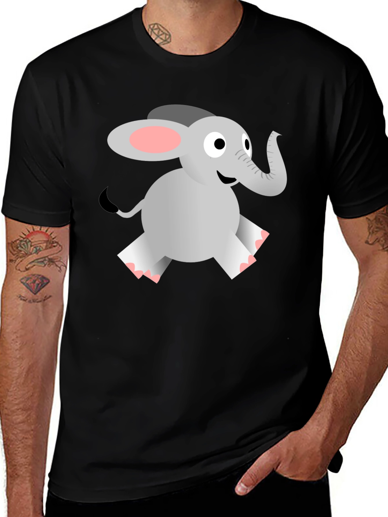 Variant 13 of Cute Elephant Graphic T-Shirt