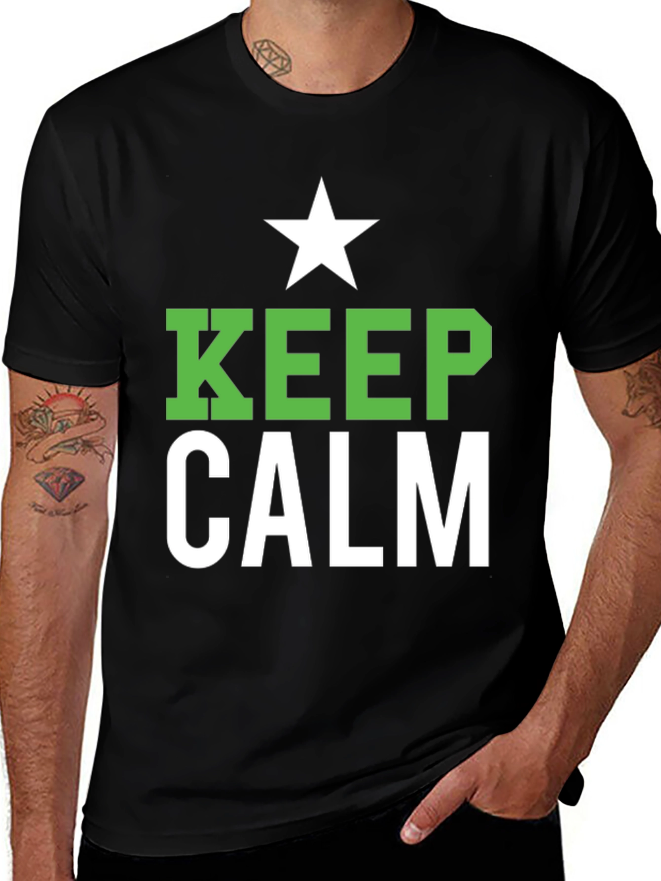 Variant 6 of Keep Calm Graphic Tee - Casual Comfort