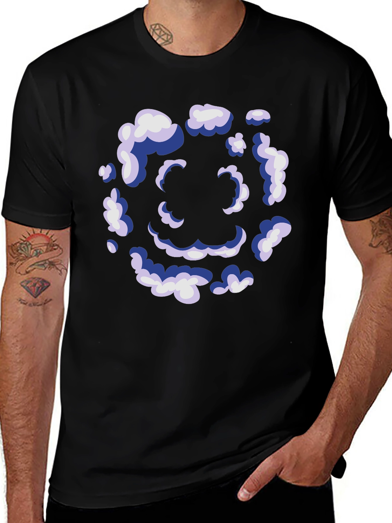 Variant 20 of Smiley Cloud T-Shirt - Unique Graphic Tee