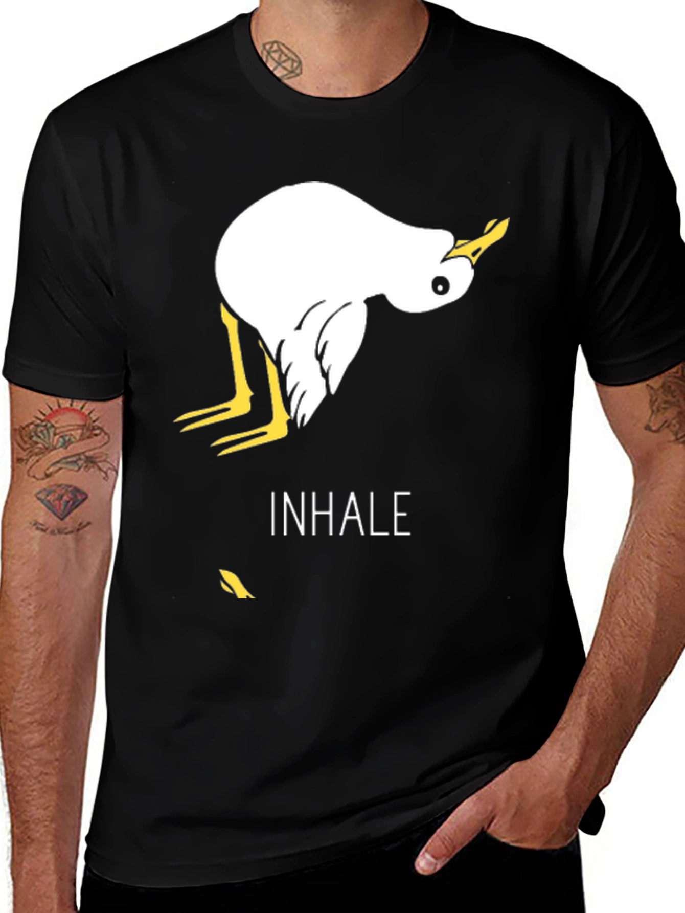 Variant 19 of Inhale Duck T-Shirt - Relax & Breathe