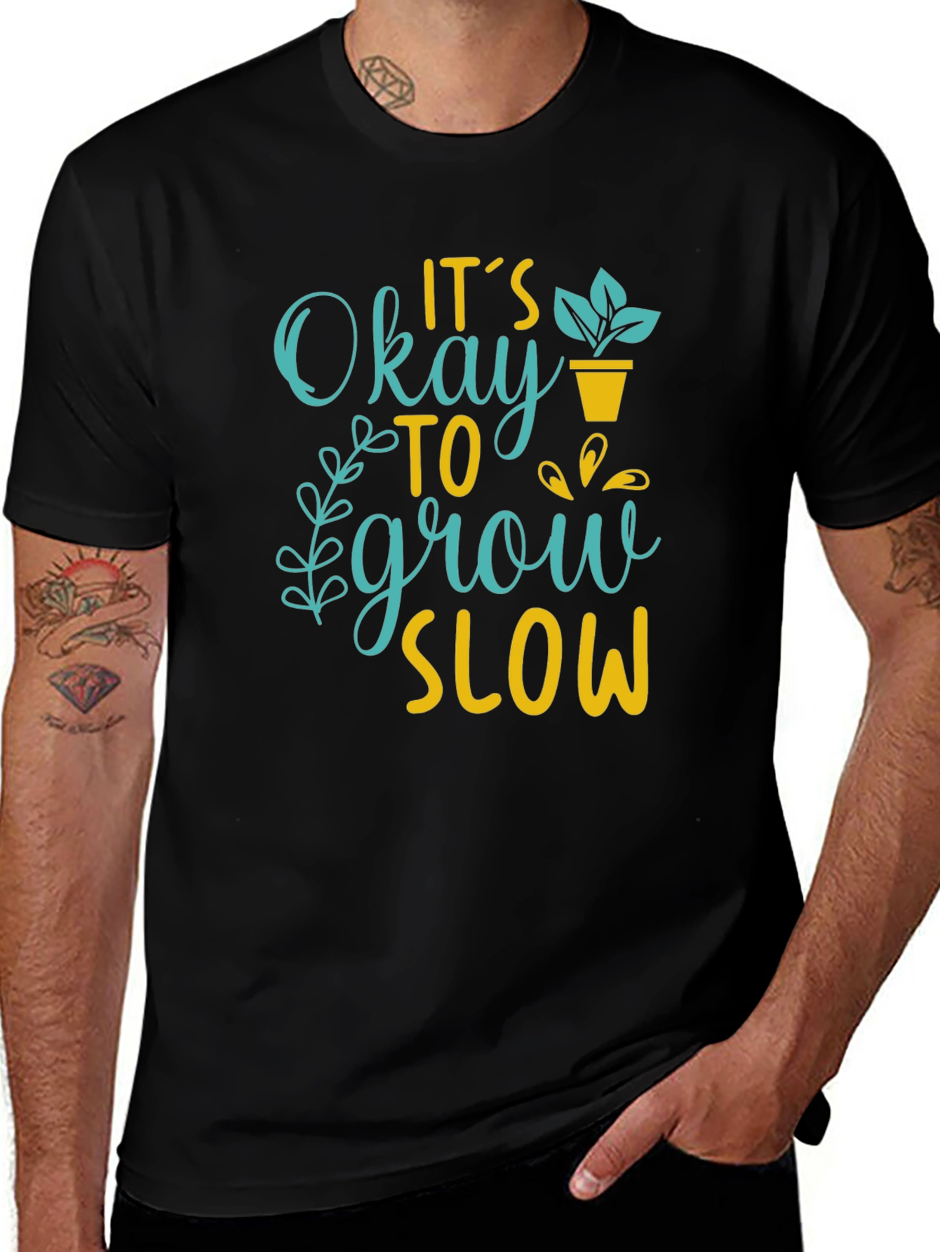 Variant 11 of It's Okay to Grow Slow Graphic T-Shirt