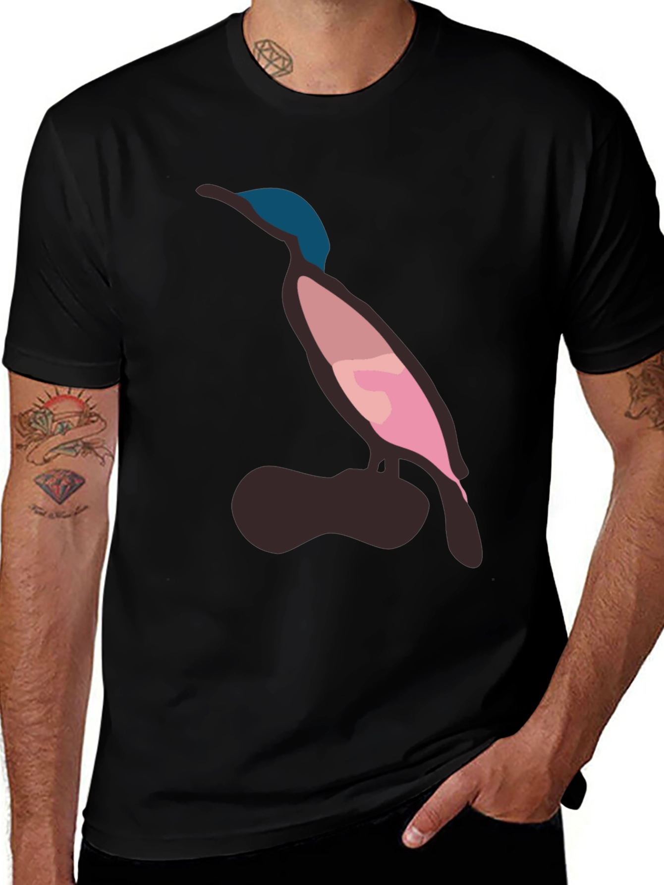 Variant 7 of Modern Bird Graphic Tee - Casual Style