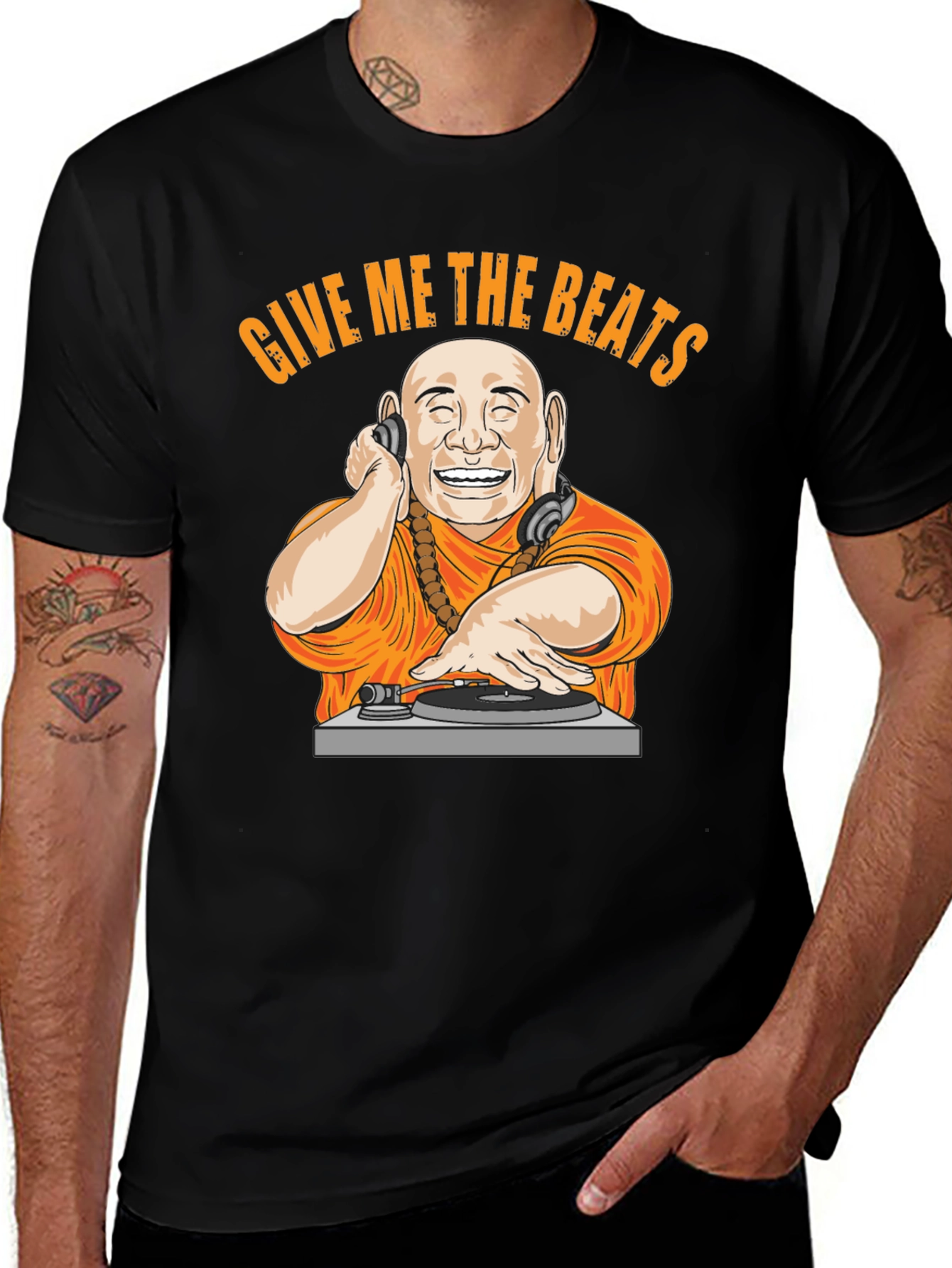 Variant 28 of DJ Buddha "Give Me The Beats" Graphic T-Shirt