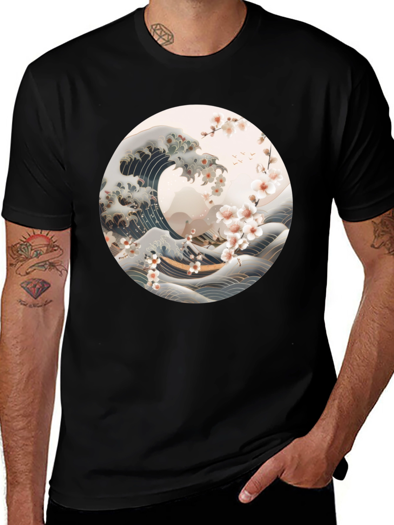 Variant 8 of Japanese Wave Art T-Shirt