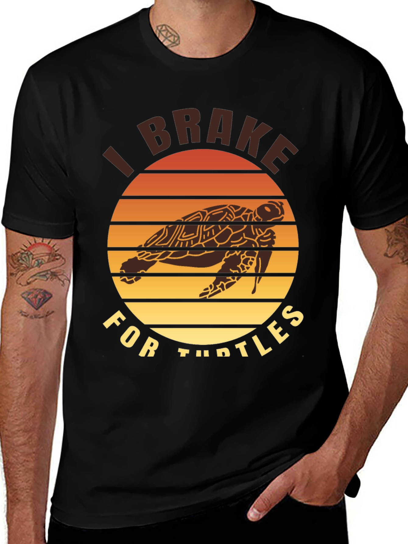 Variant 7 of I Brake for Turtles Graphic T-Shirt