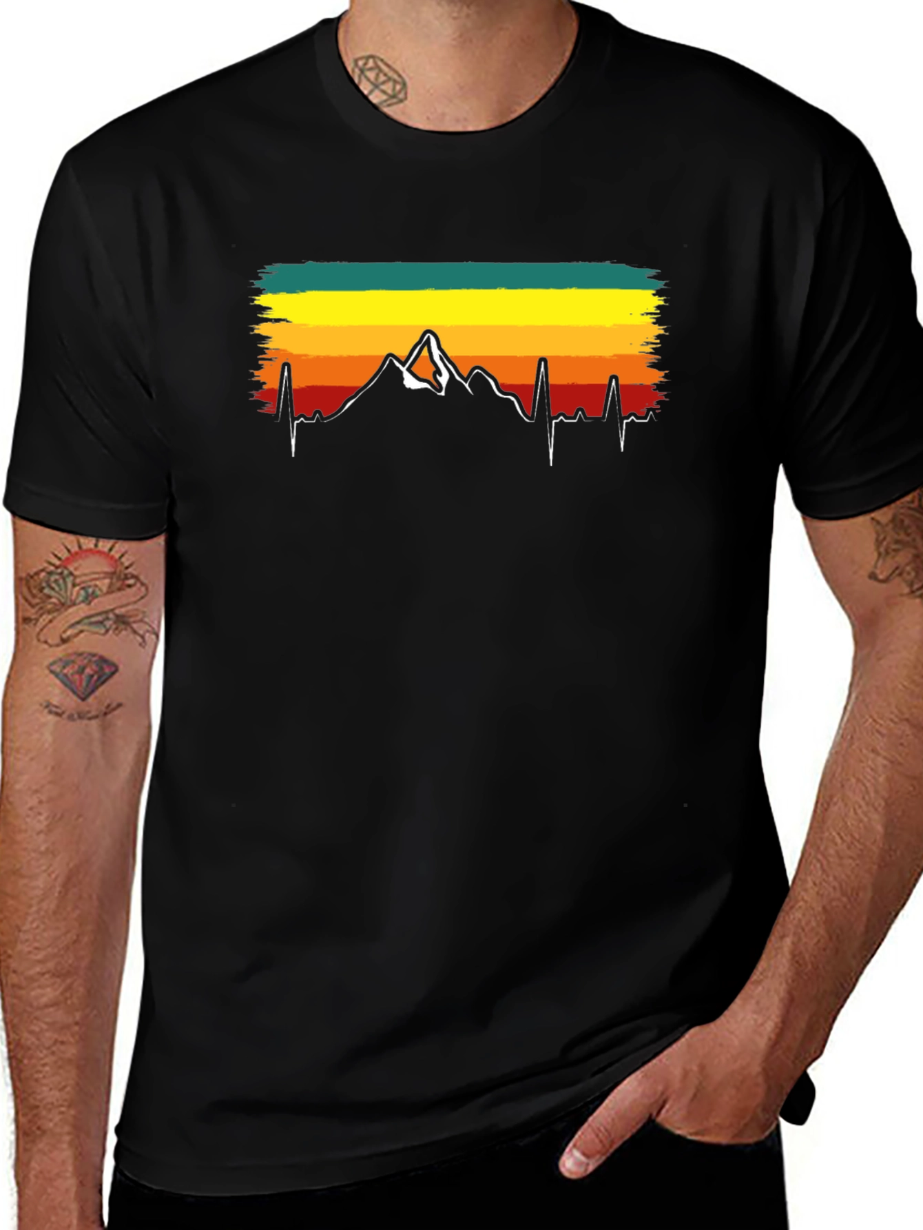 Variant 3 of Mountain Heartbeat T-Shirt - Nature Lover Tee
