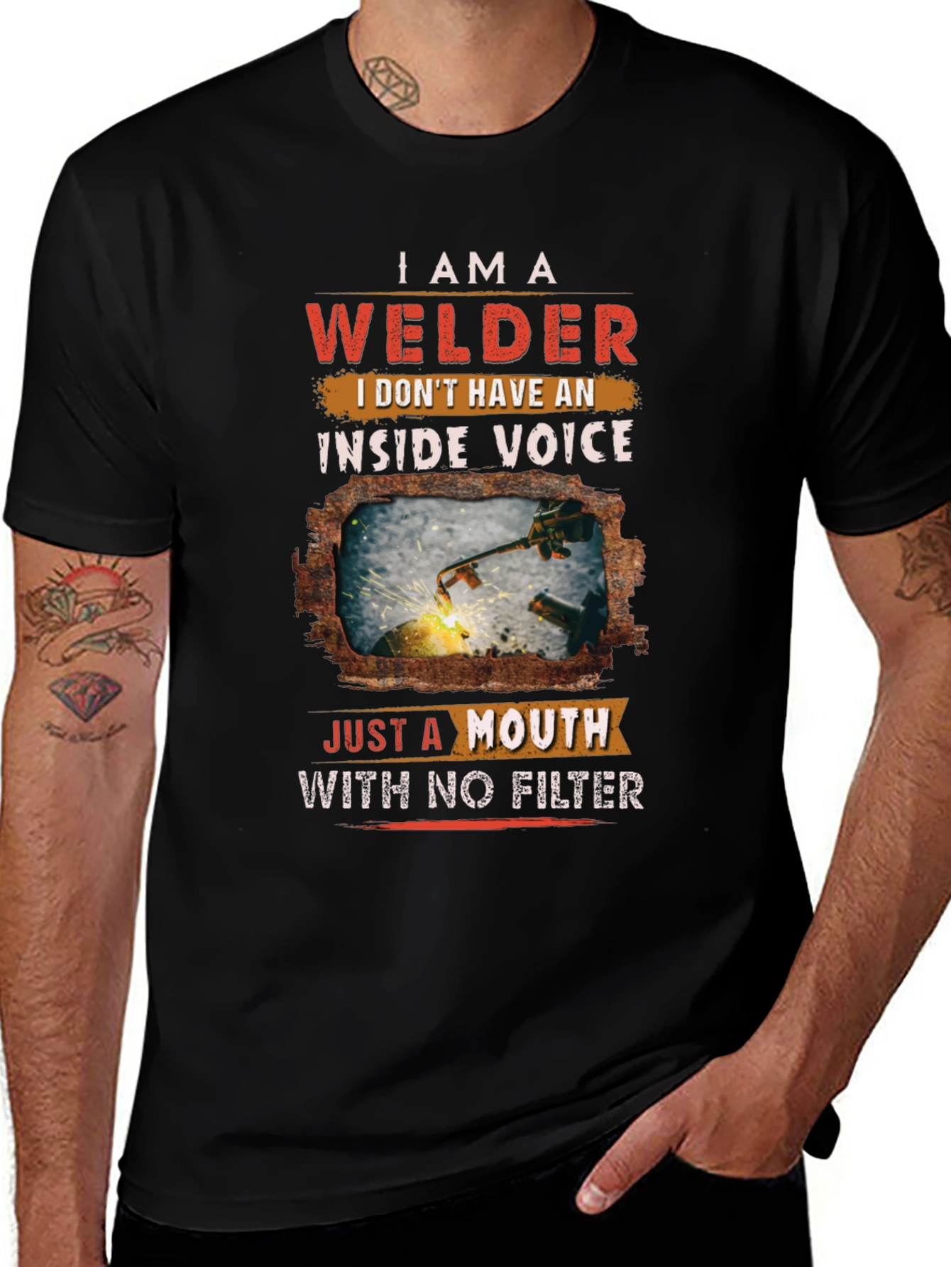 Variant 14 of Welder T-Shirt: I Am A Welder - No Filter