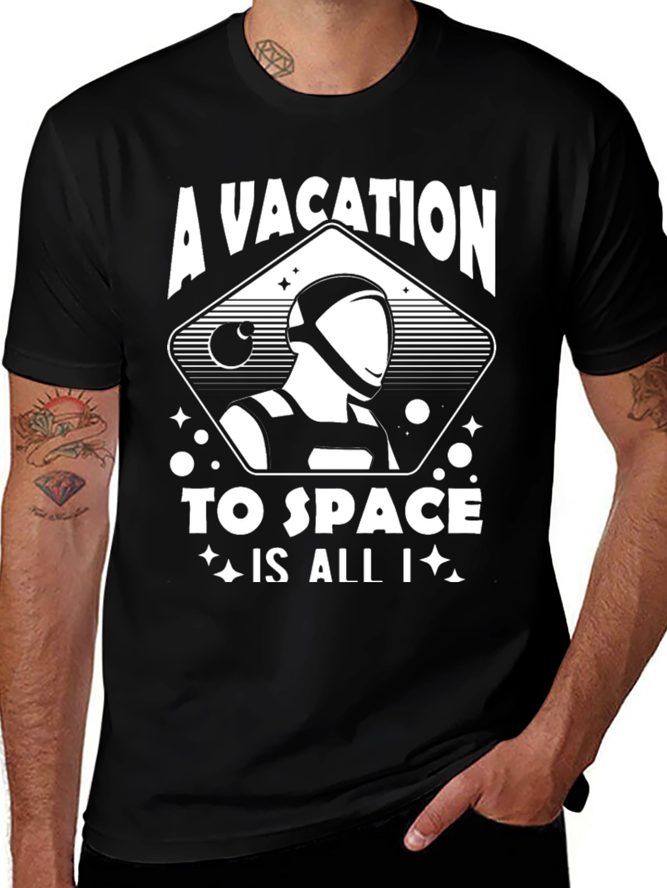 Variant 21 of A Vacation to Space Graphic T-Shirt
