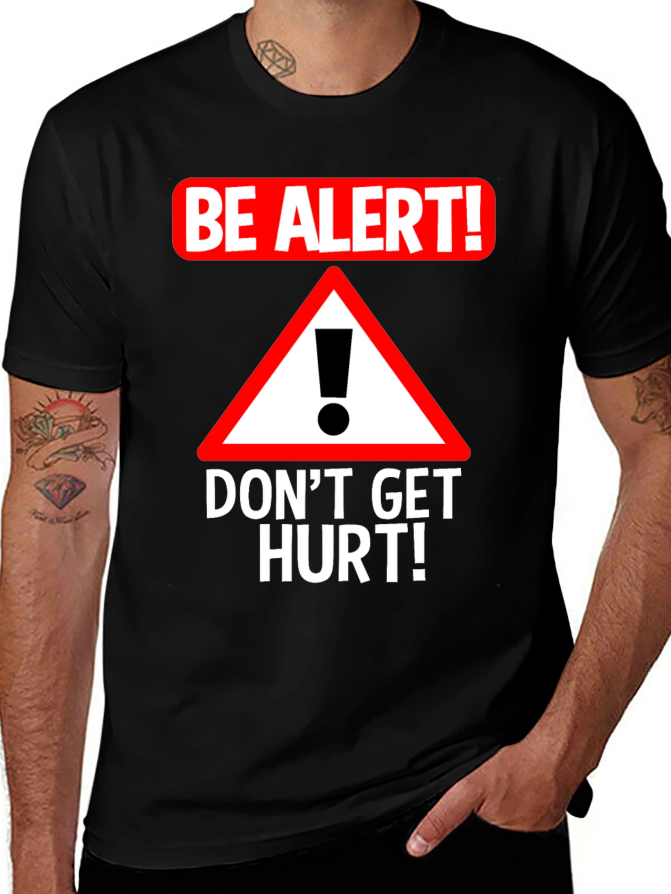 Variant 11 of Be Alert T-Shirt: Cautionary Graphic Tee