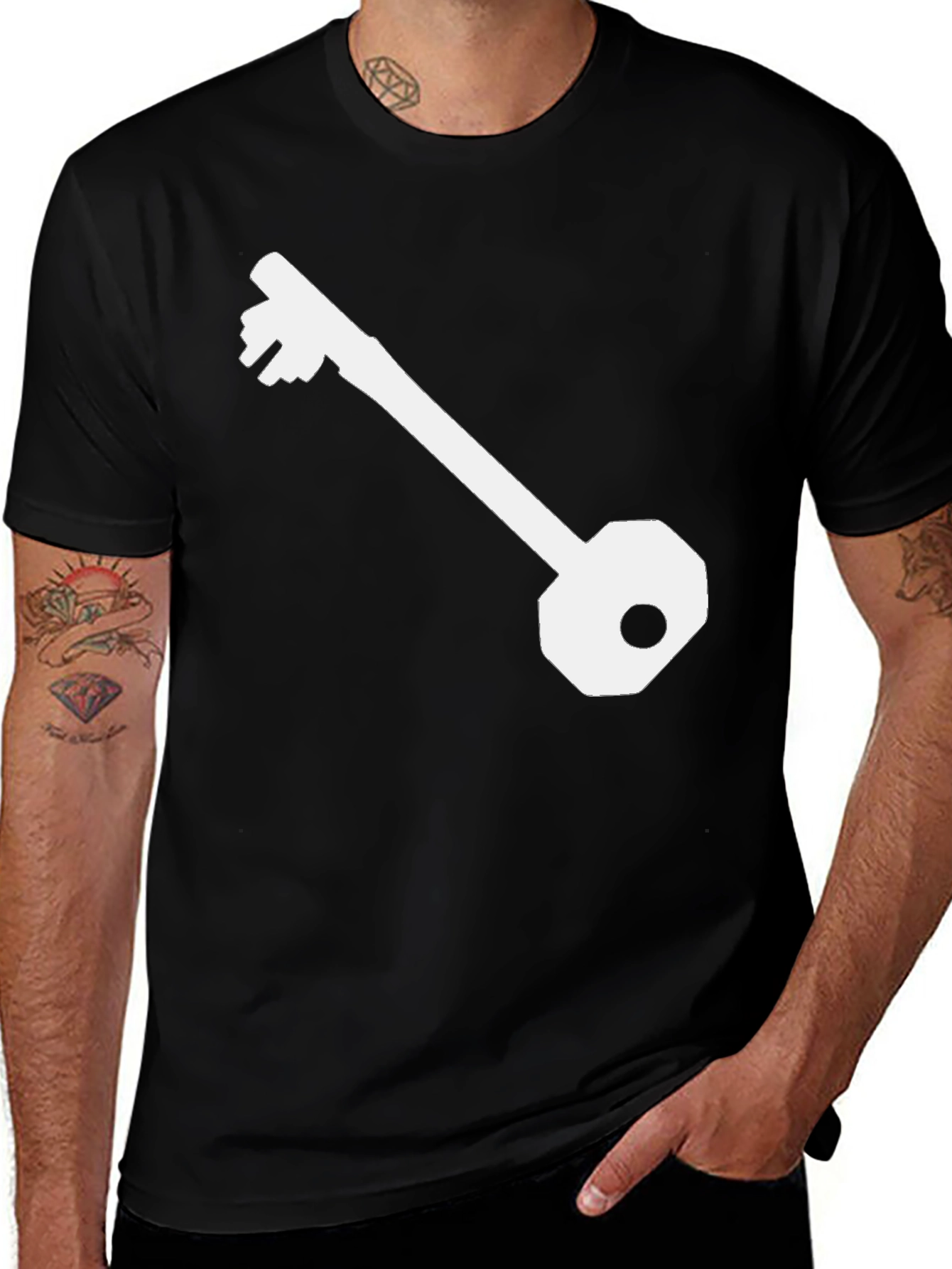 Variant 12 of Key Graphic Black T-Shirt
