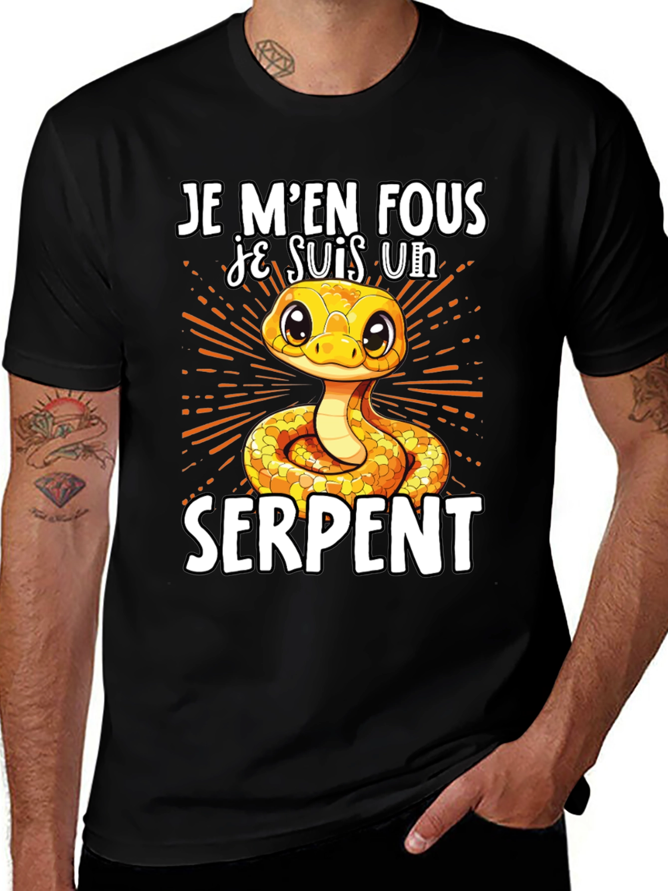 Je M'en Fous Je Suis Un Serpent T-Shirt