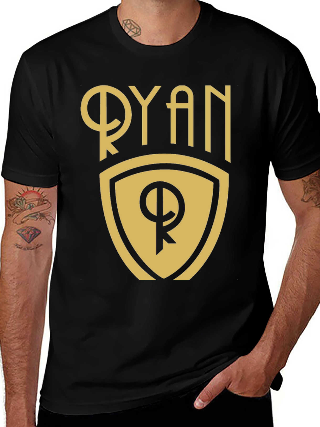 Ryan Crest Graphic T-Shirt - Black