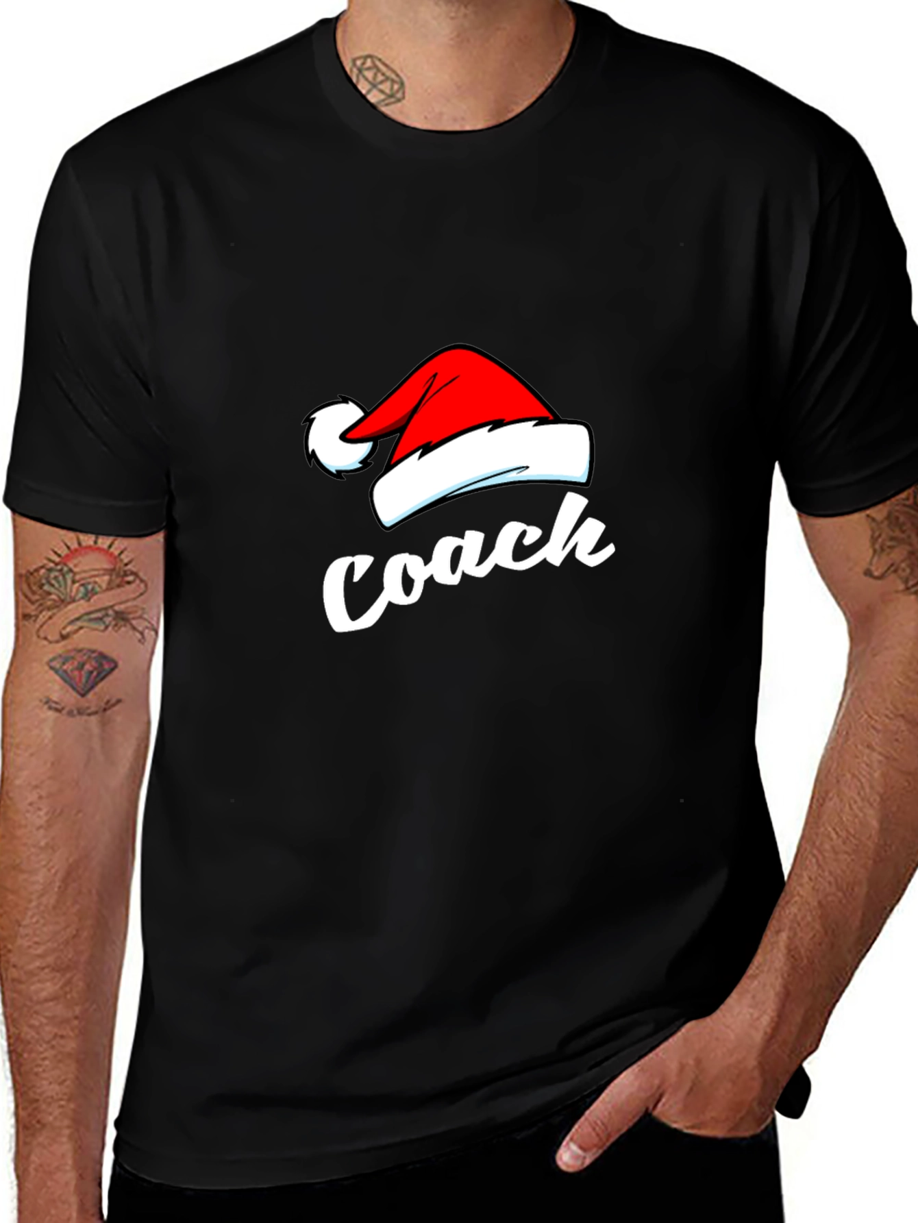Coach Christmas Santa Hat Graphic Tee