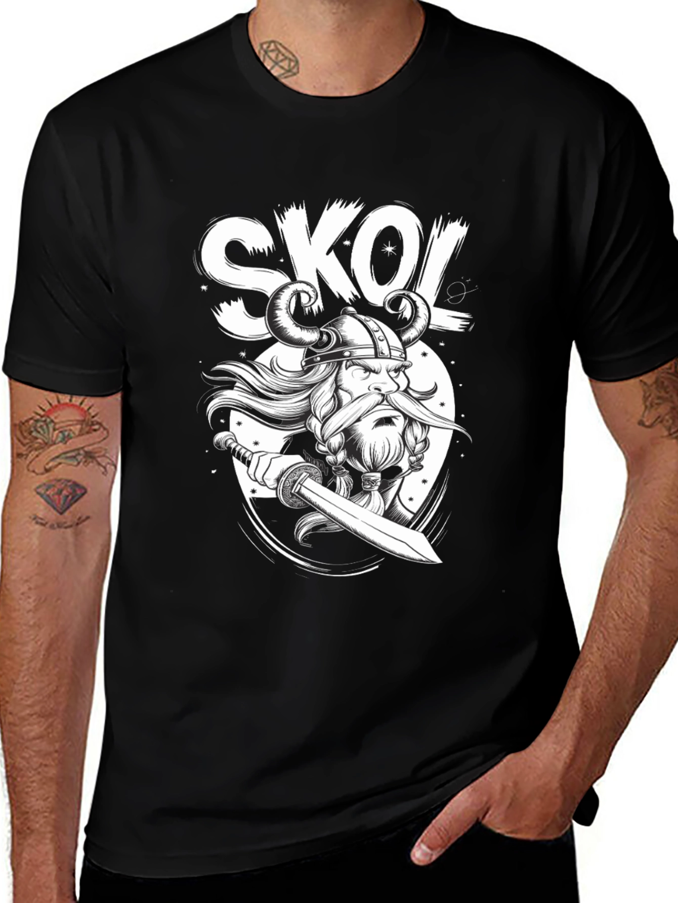 Skol Viking Graphic Tee - Black