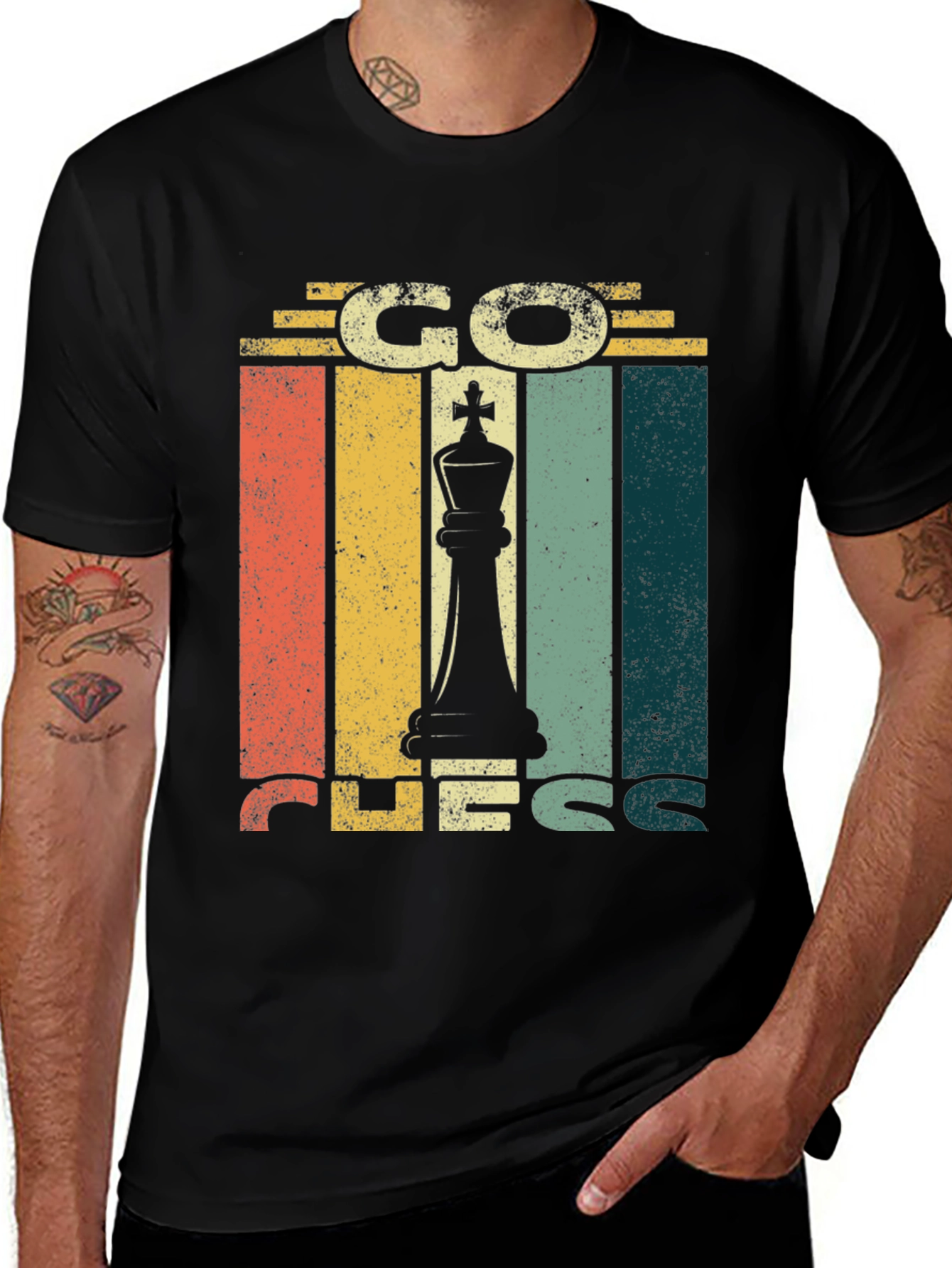 Variant 23 of Go Chess Retro Style T-Shirt