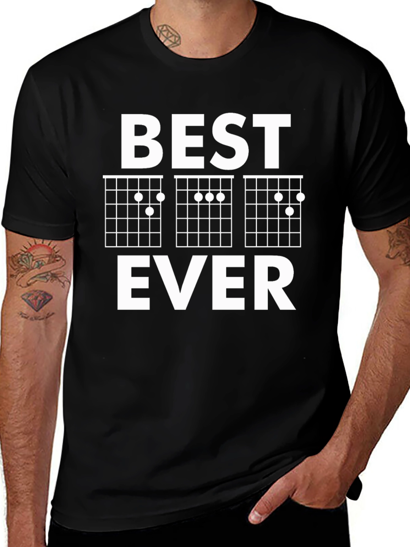 Best Guitar Chords Ever T-Shirt - Black