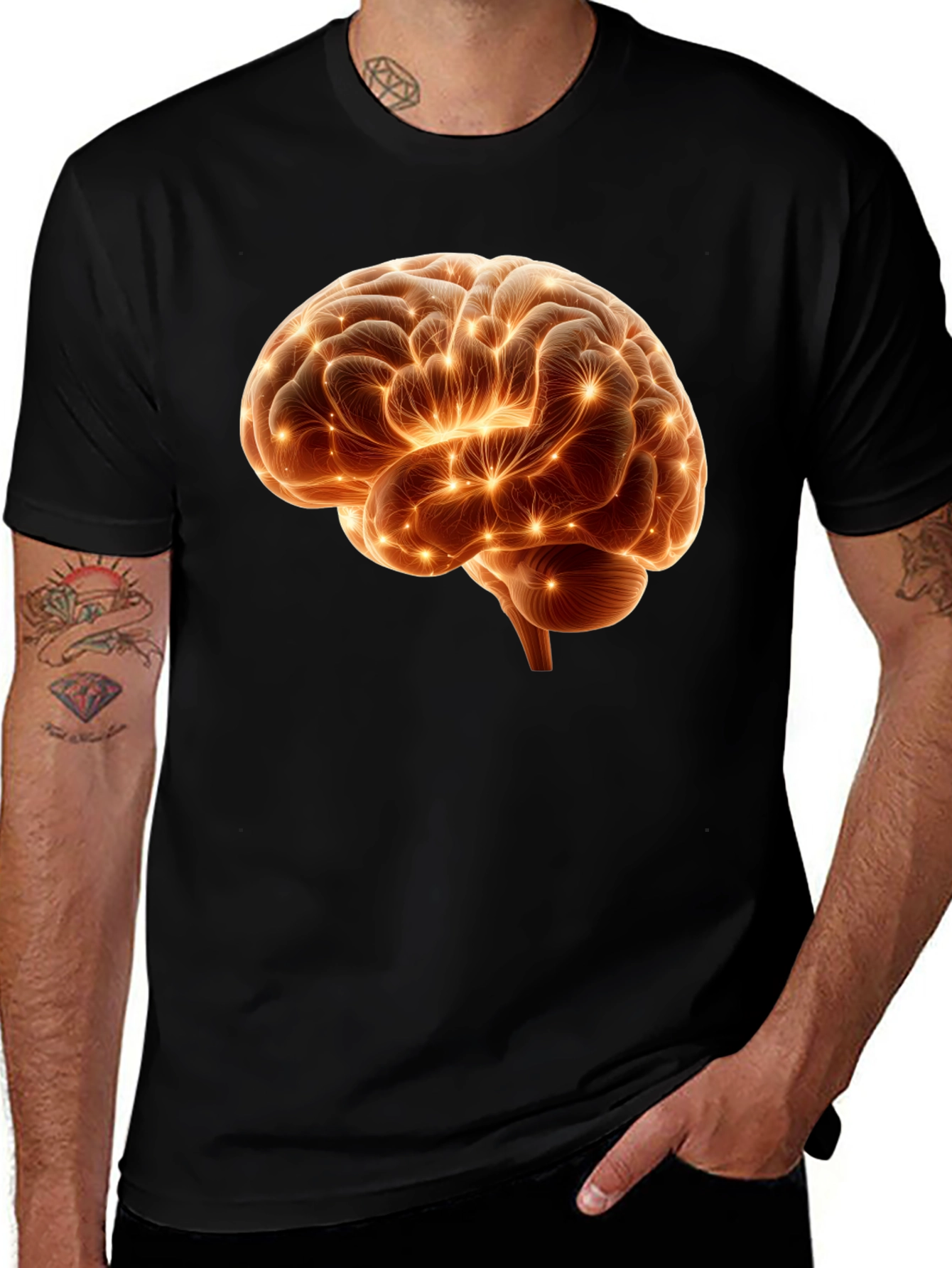 Variant 30 of Brain Power Tee - Light Up Your Mind