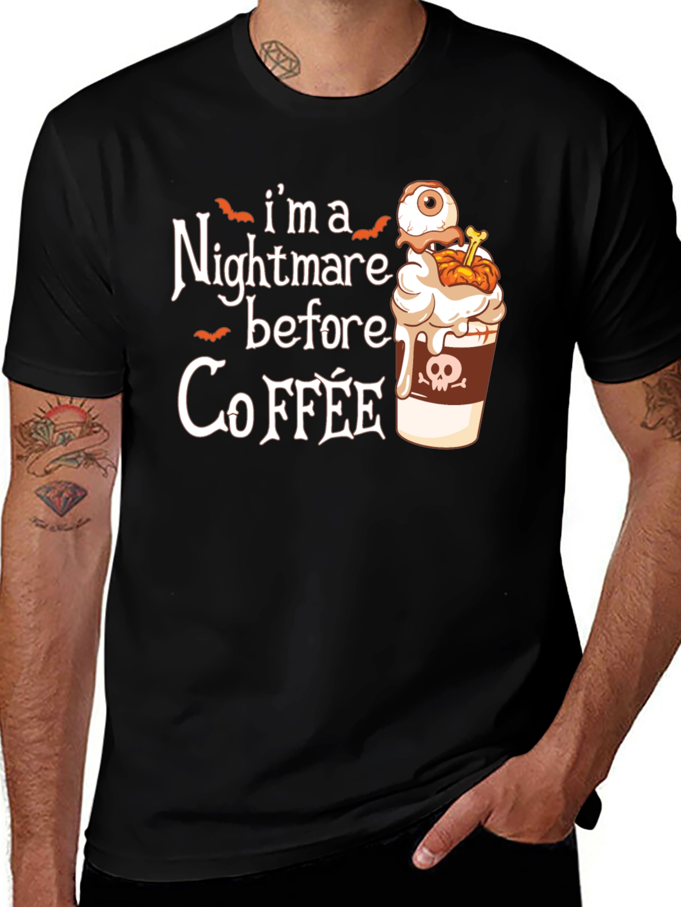 Variant 23 of Nightmare Before Coffee Halloween T-Shirt